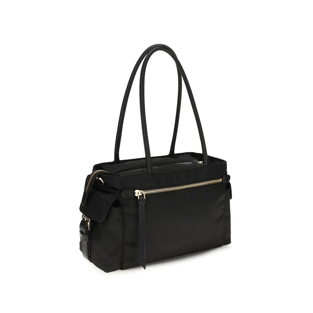 Prada Schwarze Schultertasche aus Polyamid-3