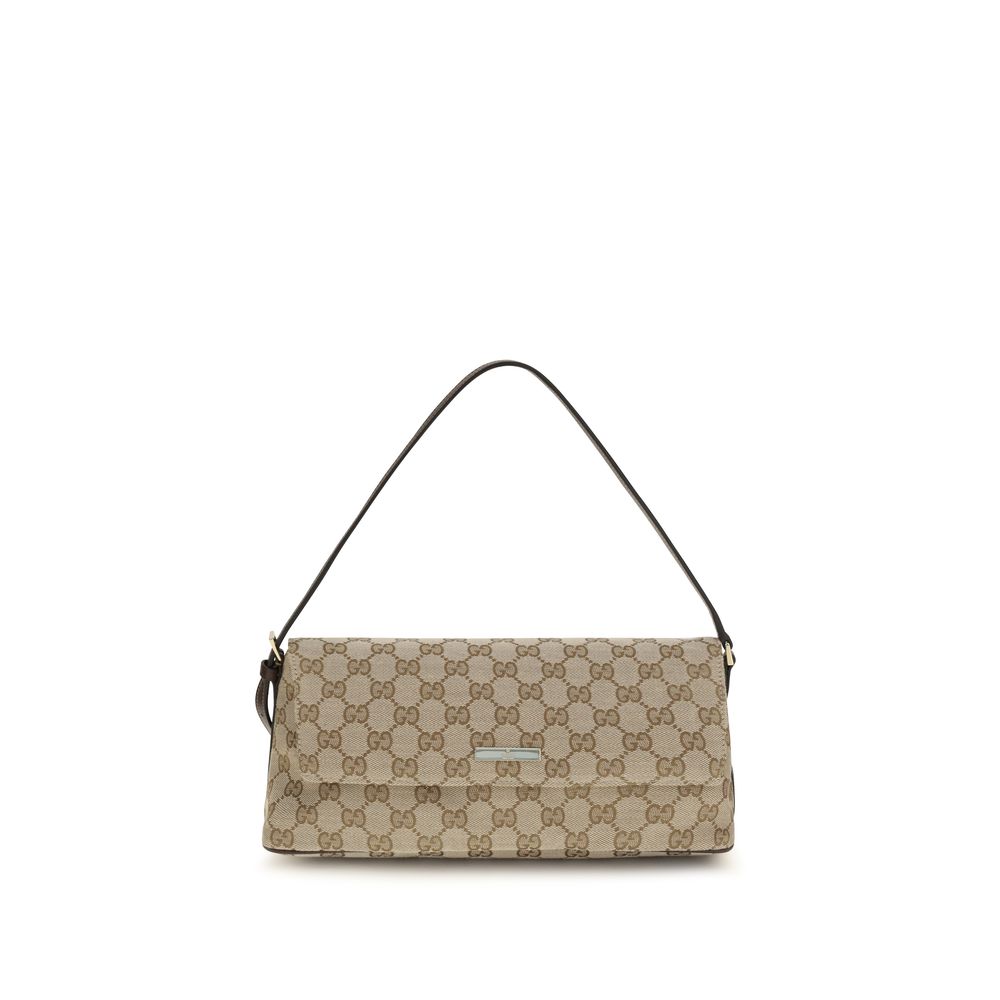 Gucci Braune Stoffhandtasche-1