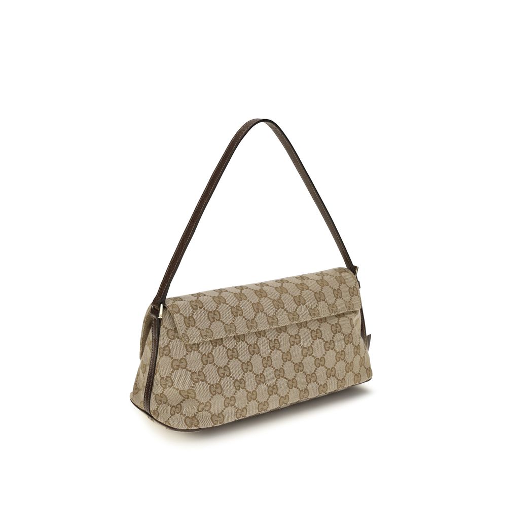 Gucci Braune Stoffhandtasche-3