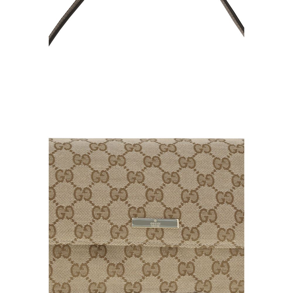 Gucci Braune Stoffhandtasche-4