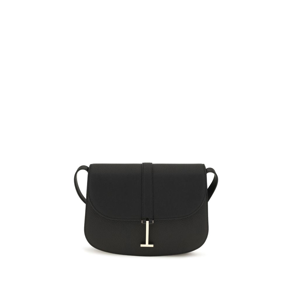 Tom Ford Schwarze Bos Taurus Kalbsleder Schultertasche-1