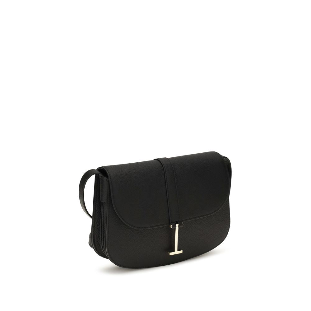 Tom Ford Schwarze Bos Taurus Kalbsleder Schultertasche-2