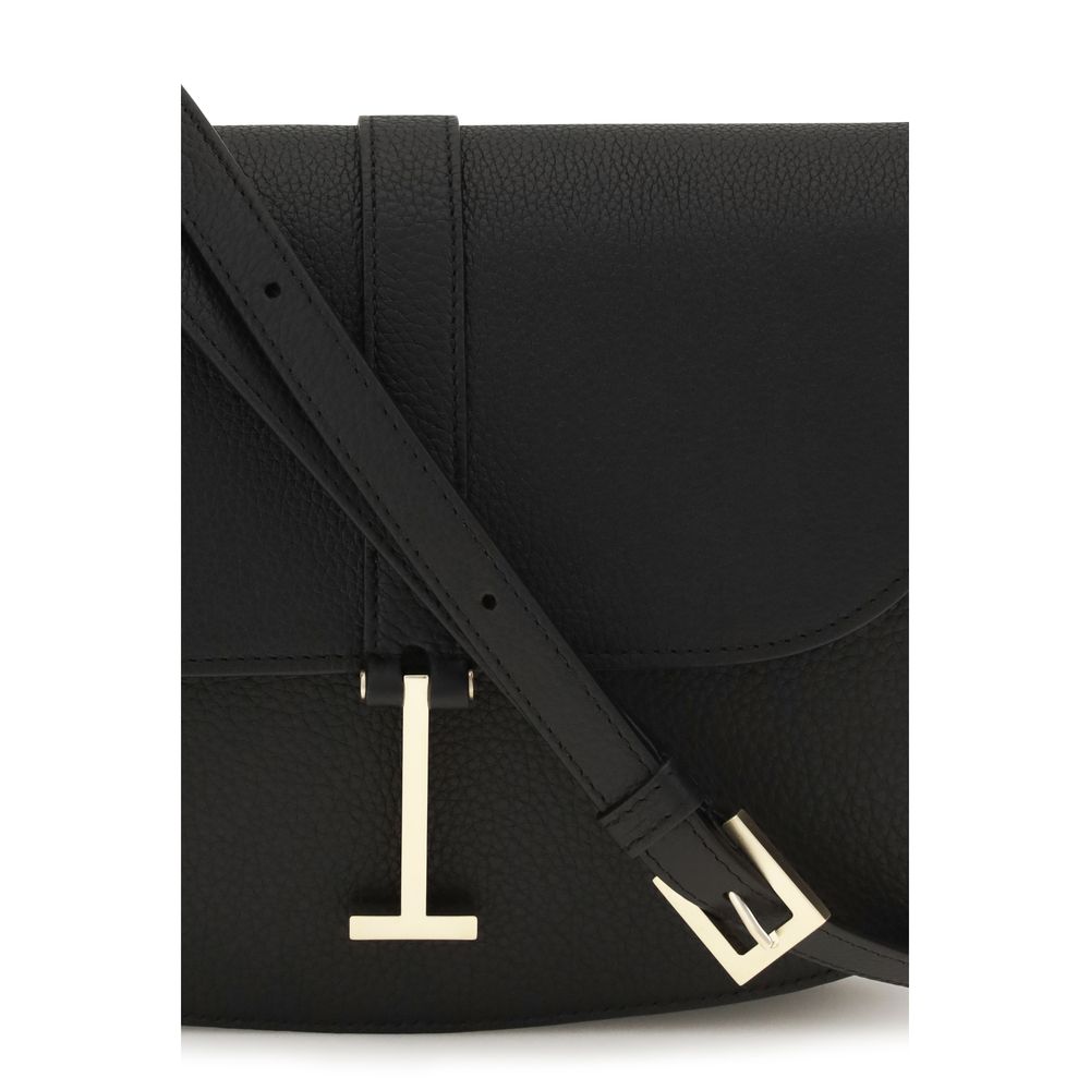 Tom Ford Schwarze Bos Taurus Kalbsleder Schultertasche-4