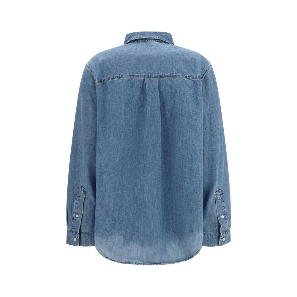Miu Miu Blaues Denim-Hemd-2