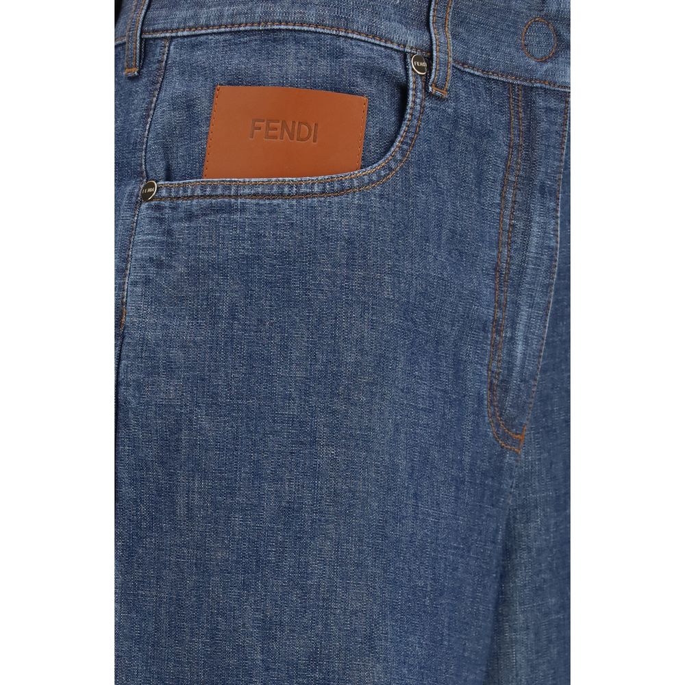 Fendi Blaue Baumwolljeans Denim-3