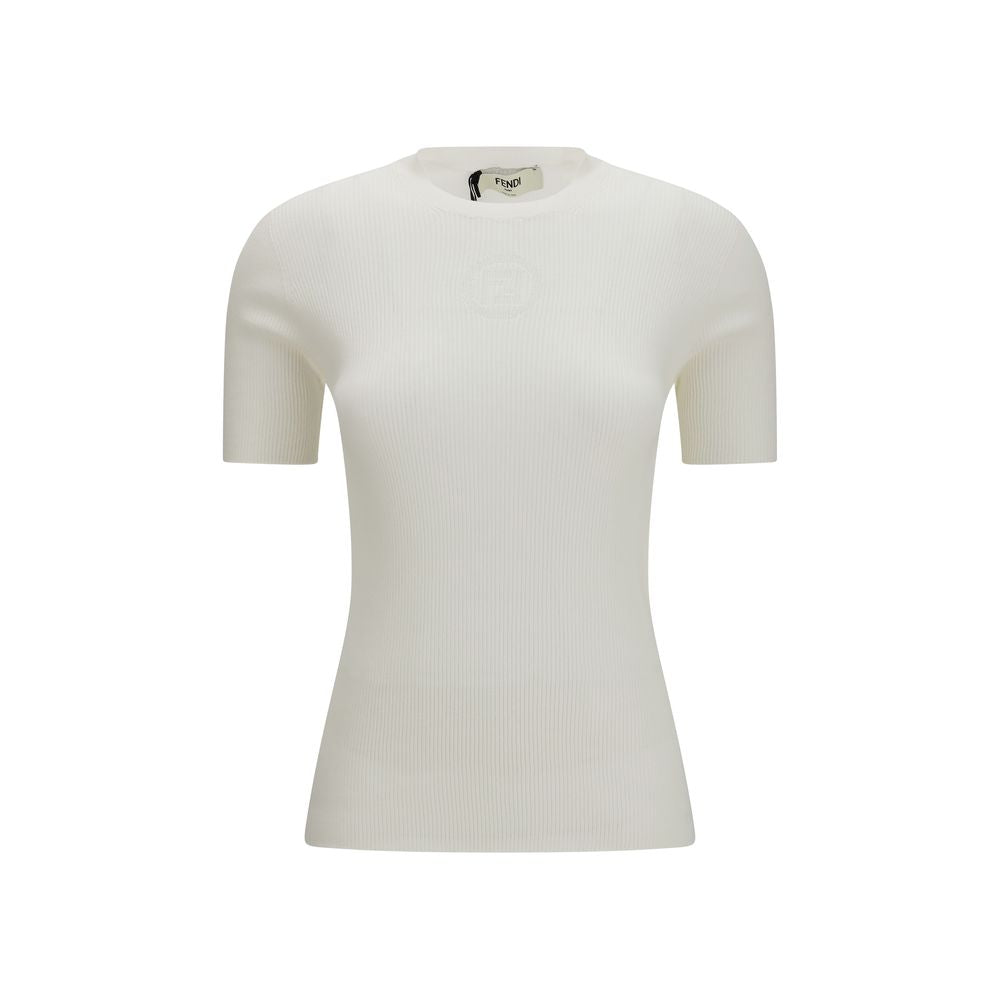 Fendi Weißes Baumwoll-Sweatshirt-1