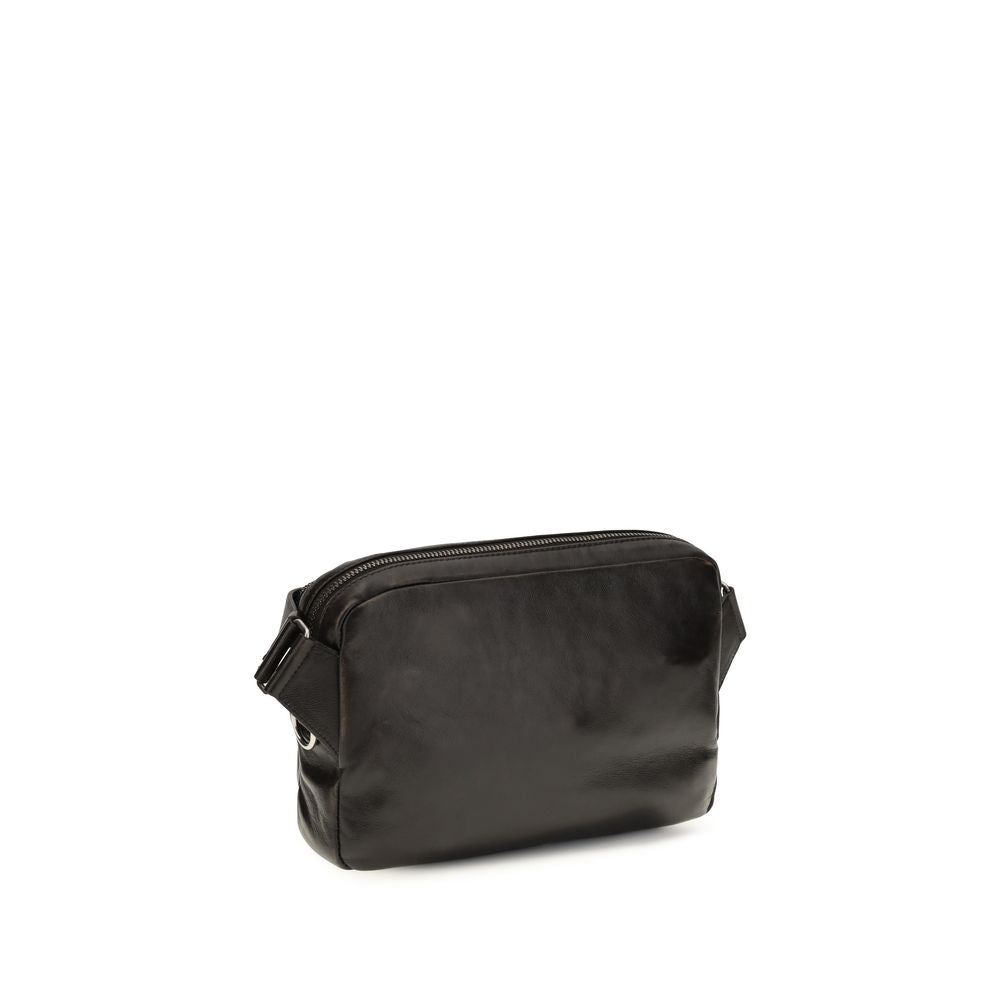 Prada Braune Kalbsleder Bos Taurus Schultertasche-3
