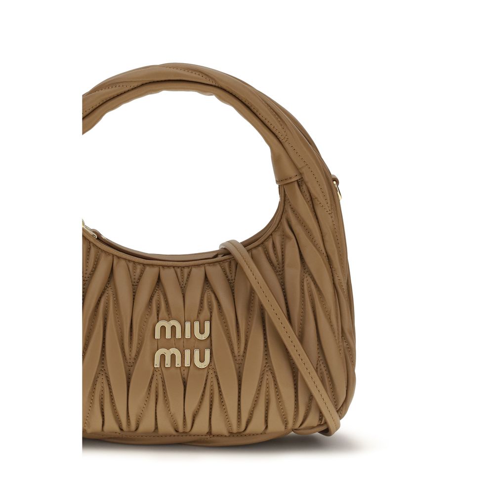 Miu Miu Beige Lamm Ovis Aries Aries Schultertasche-4