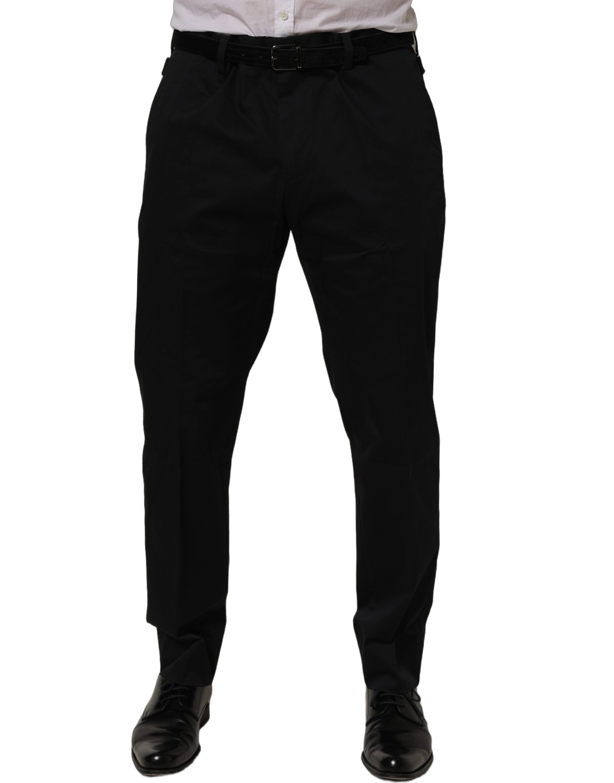 Dolce & Gabbana Schwarze Baumwollhose mit schmal zulaufendem Bein-2