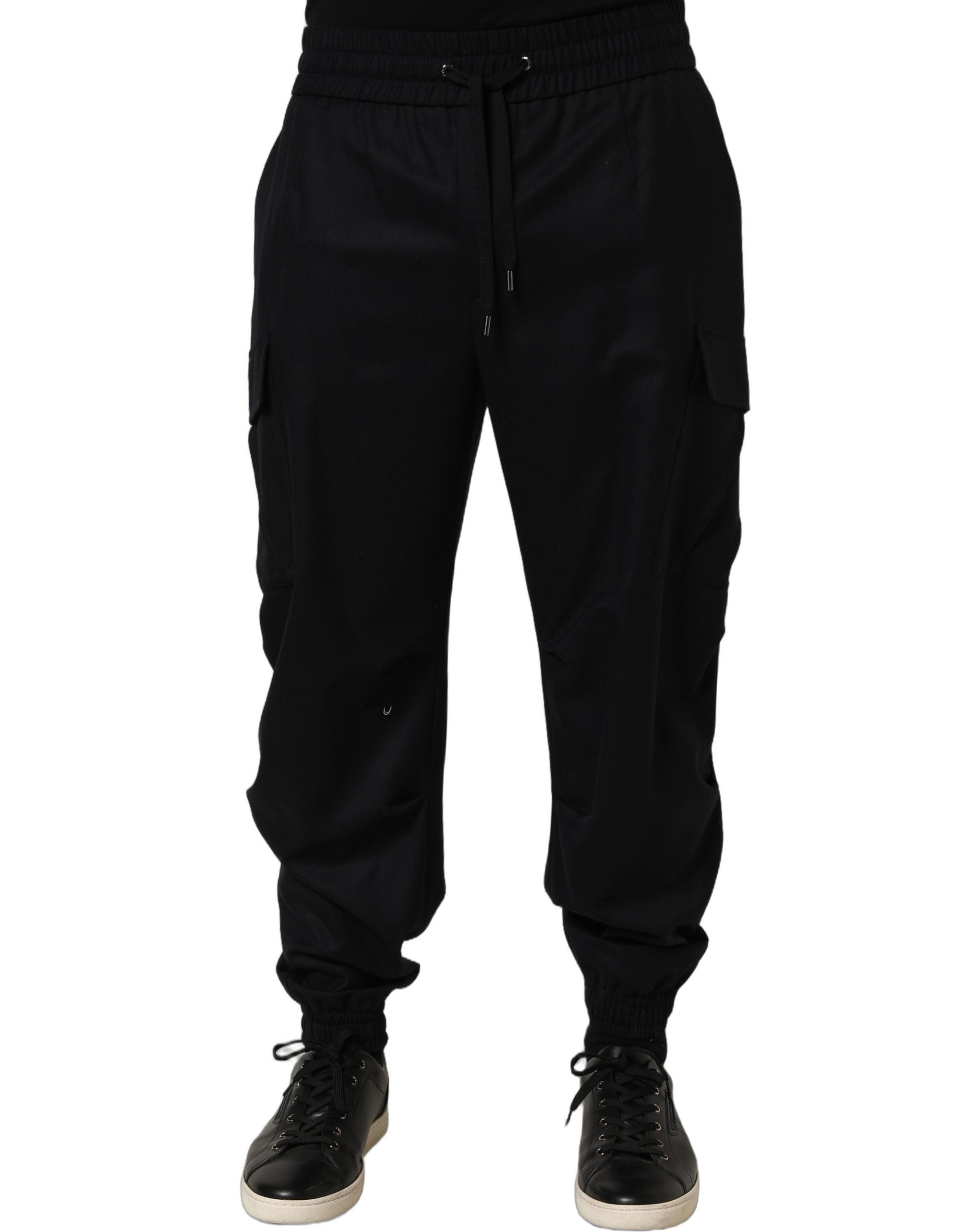Dolce & Gabbana Schwarze Cargo Jogger Sweatpants mit mittlerer Taille-2