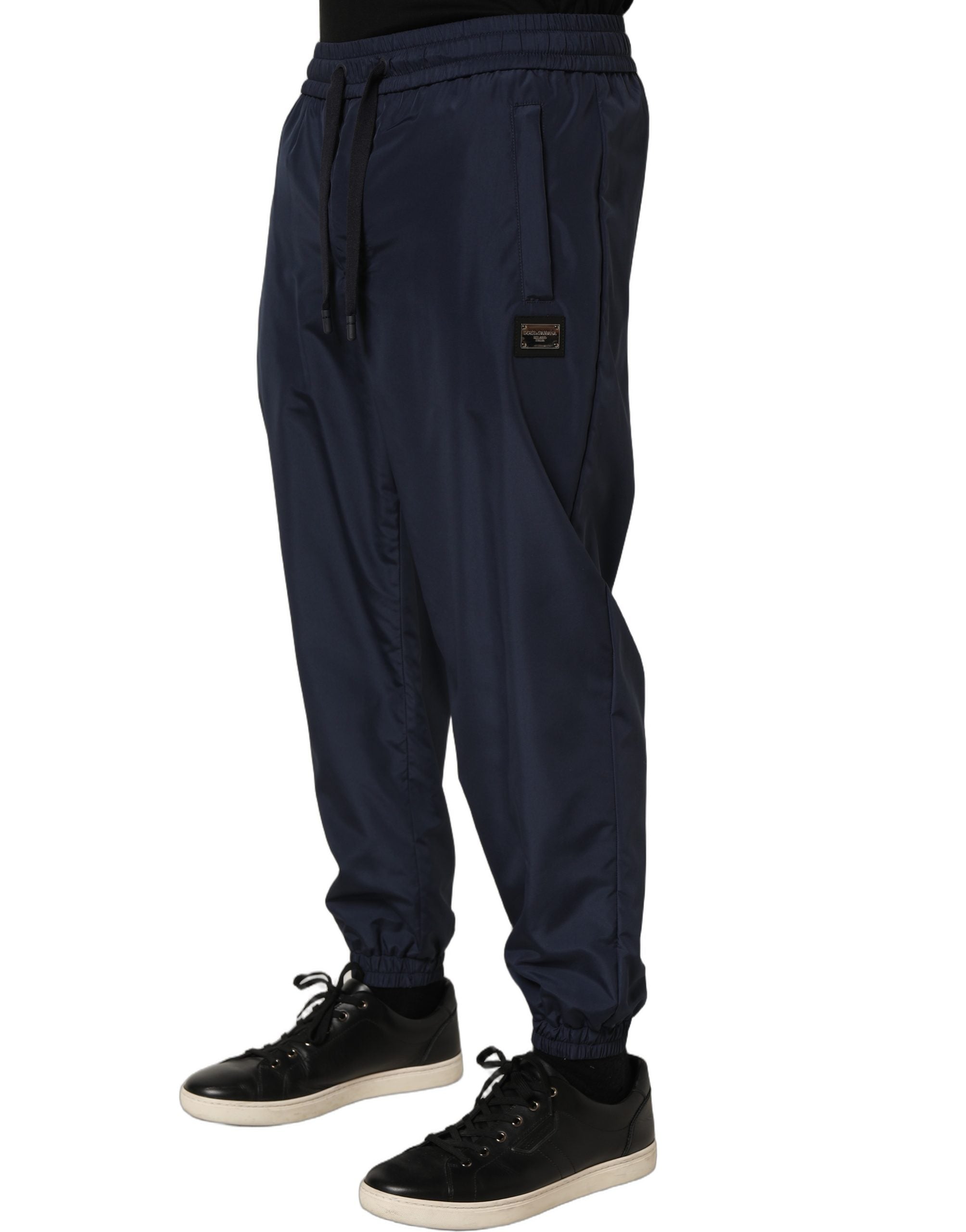 Dolce & Gabbana Dunkelblaue Jogginghose aus Polyester-4