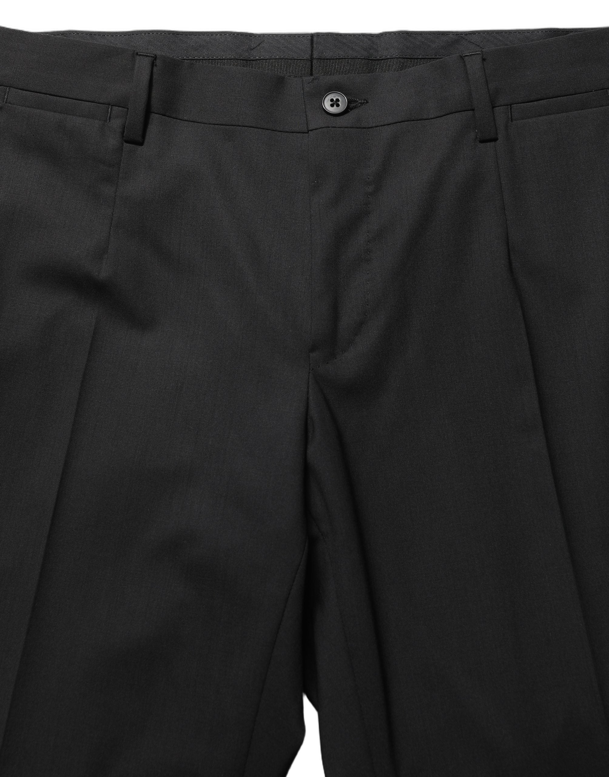Dolce & Gabbana Schwarze Woll-Röhrenhose für Herren-3