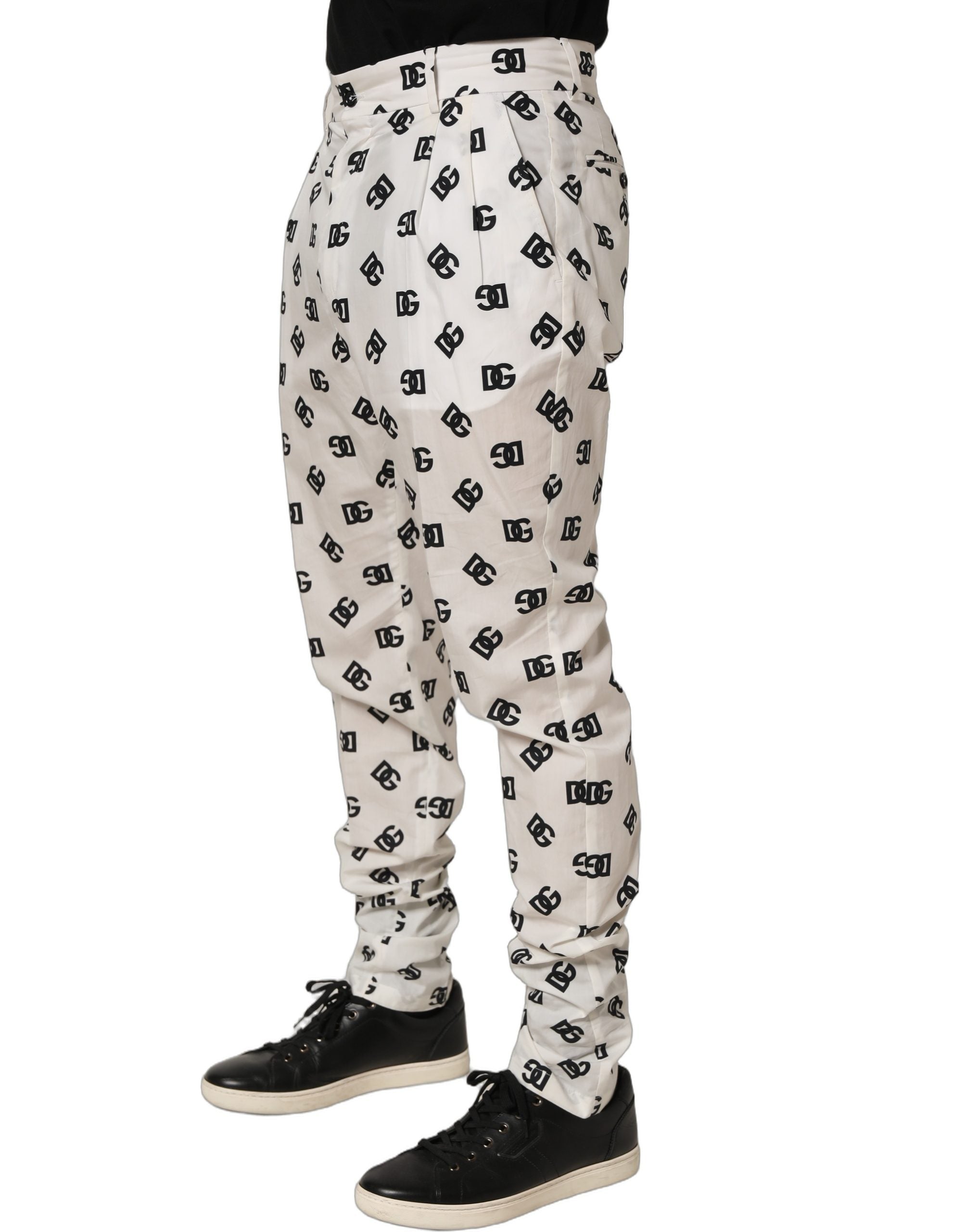 Dolce & Gabbana Weiße Skinny Fit Anzughose mit Logo für Herren-4