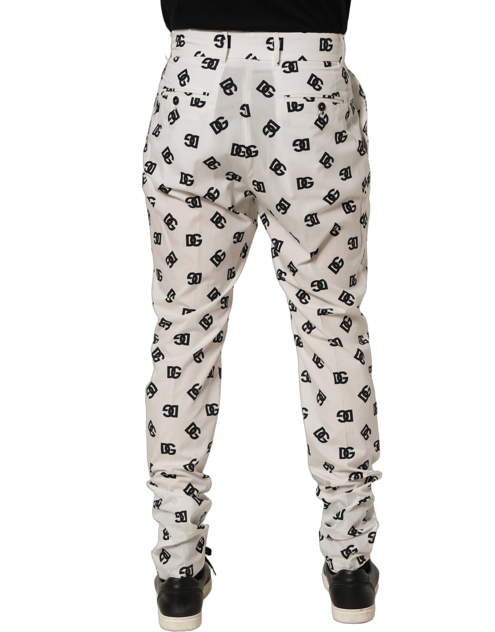 Dolce & Gabbana Weiße Skinny Fit Anzughose mit Logo für Herren-5