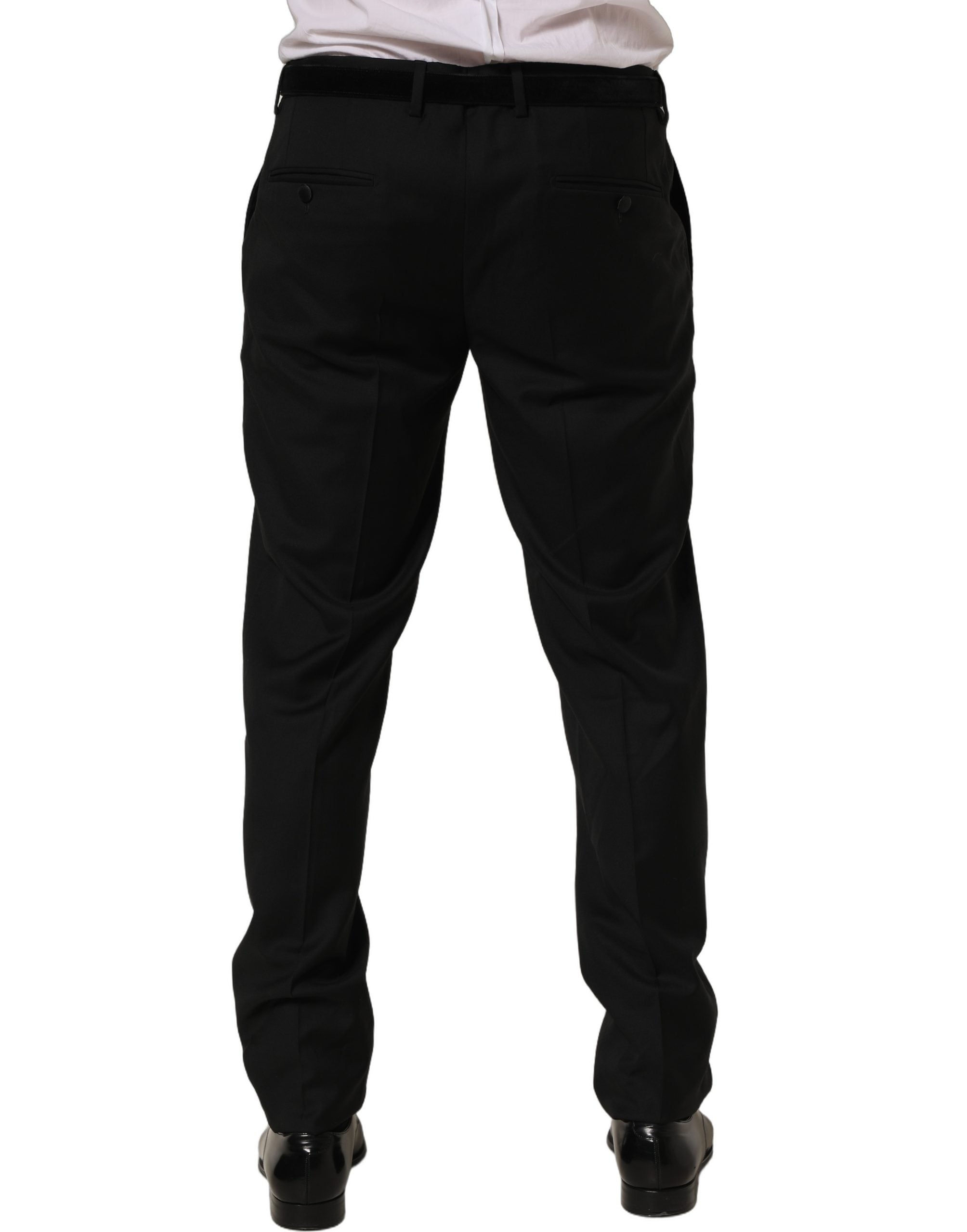 Dolce & Gabbana Schwarze Skinny Fit Woll-Anzughose-5