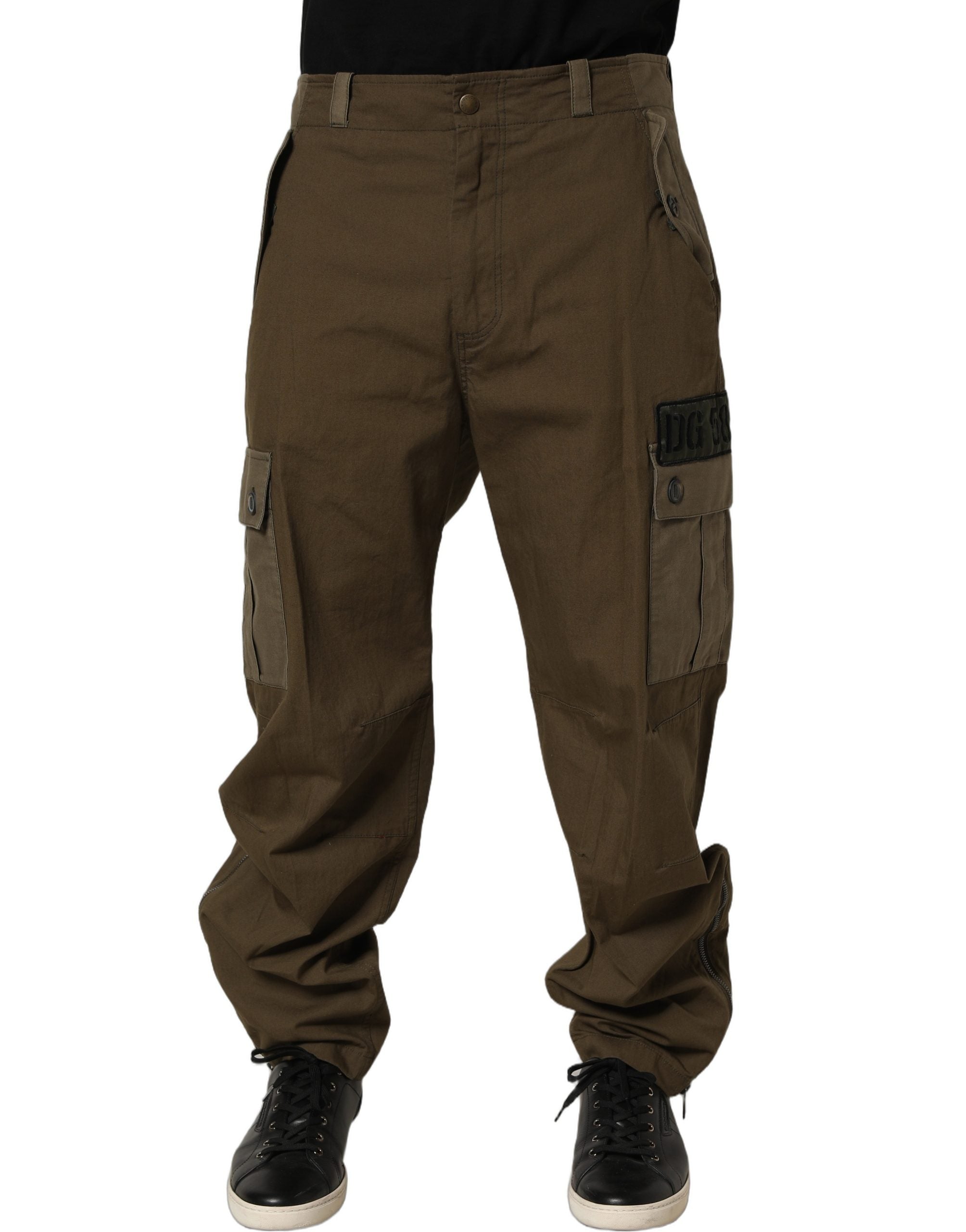 Dolce & Gabbana Braune Cargohose mit geradem Bein und mittlerer Leibhöhe-3