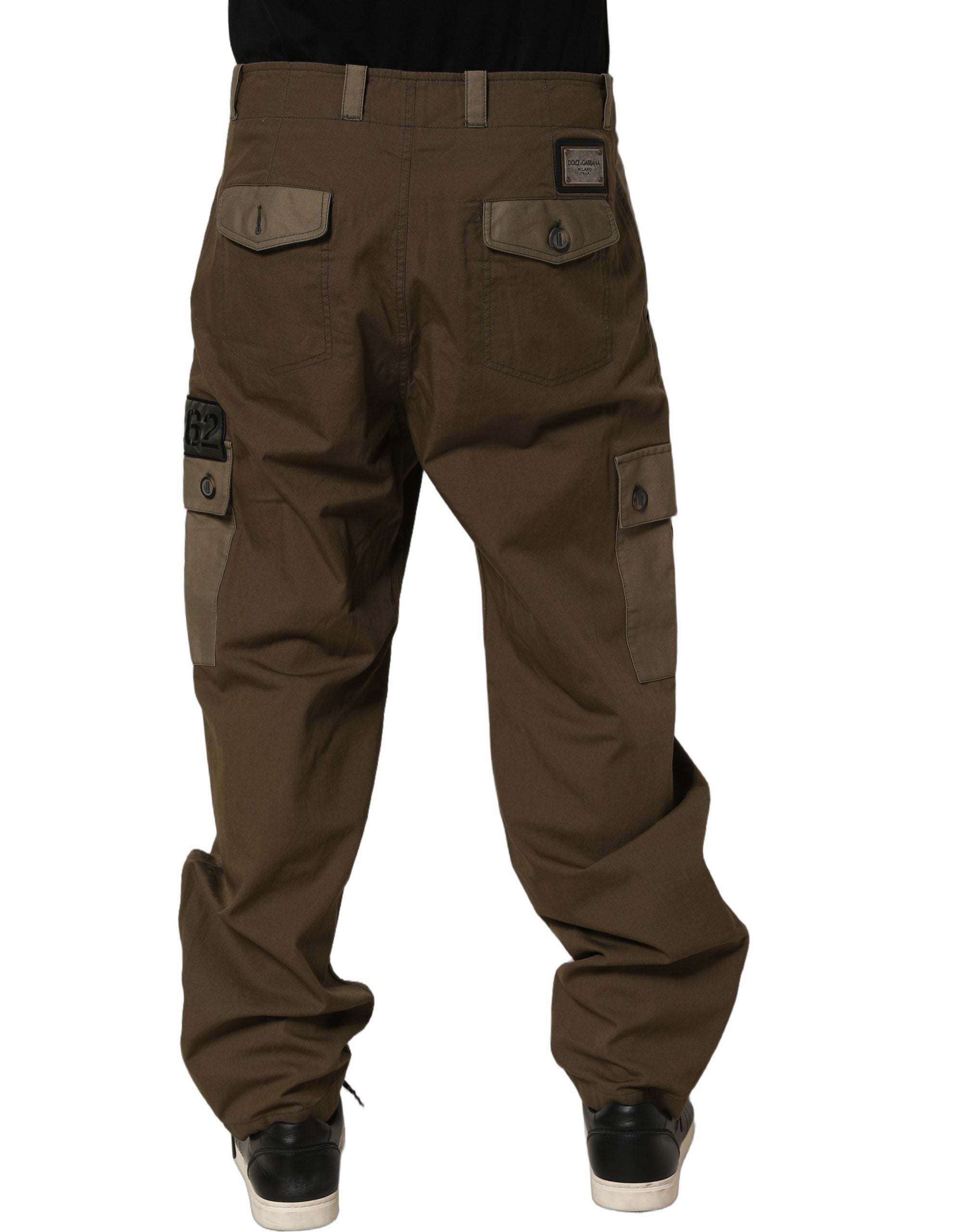 Dolce & Gabbana Braune Cargohose mit geradem Bein und mittlerer Leibhöhe-5