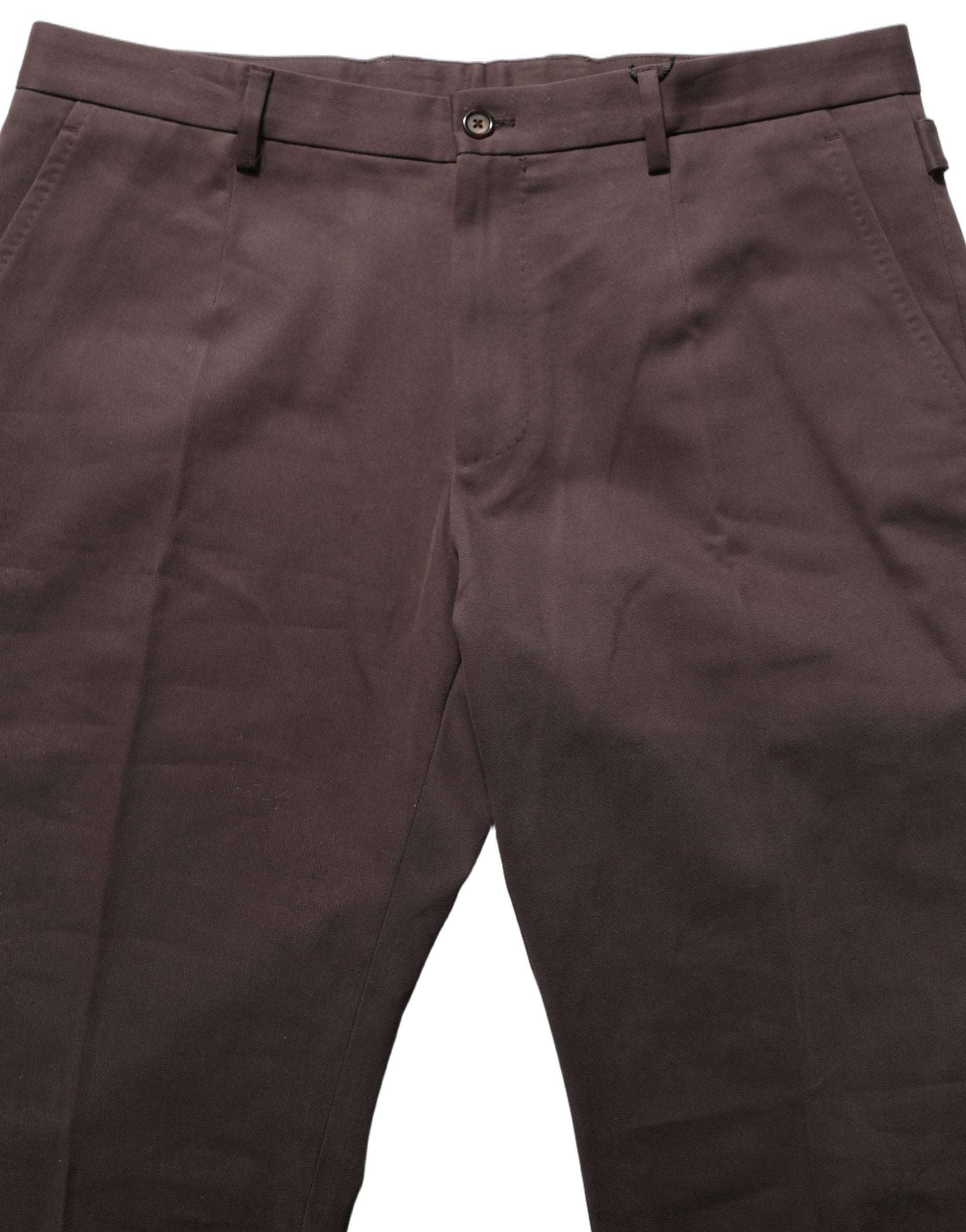 Dolce & Gabbana Braune Baumwoll-Röhrenhose im Skinny-Fit-3