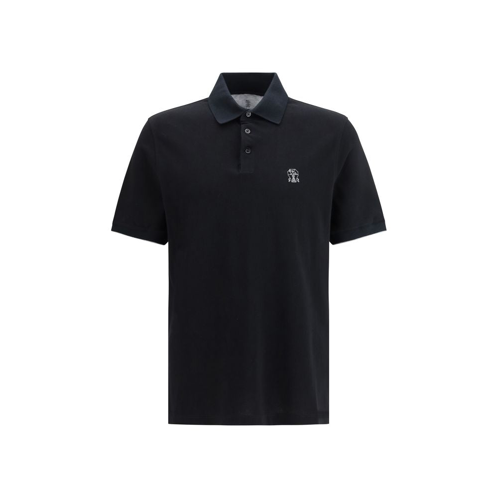 Brunello Cucinelli Schwarzes Baumwollhemd-1
