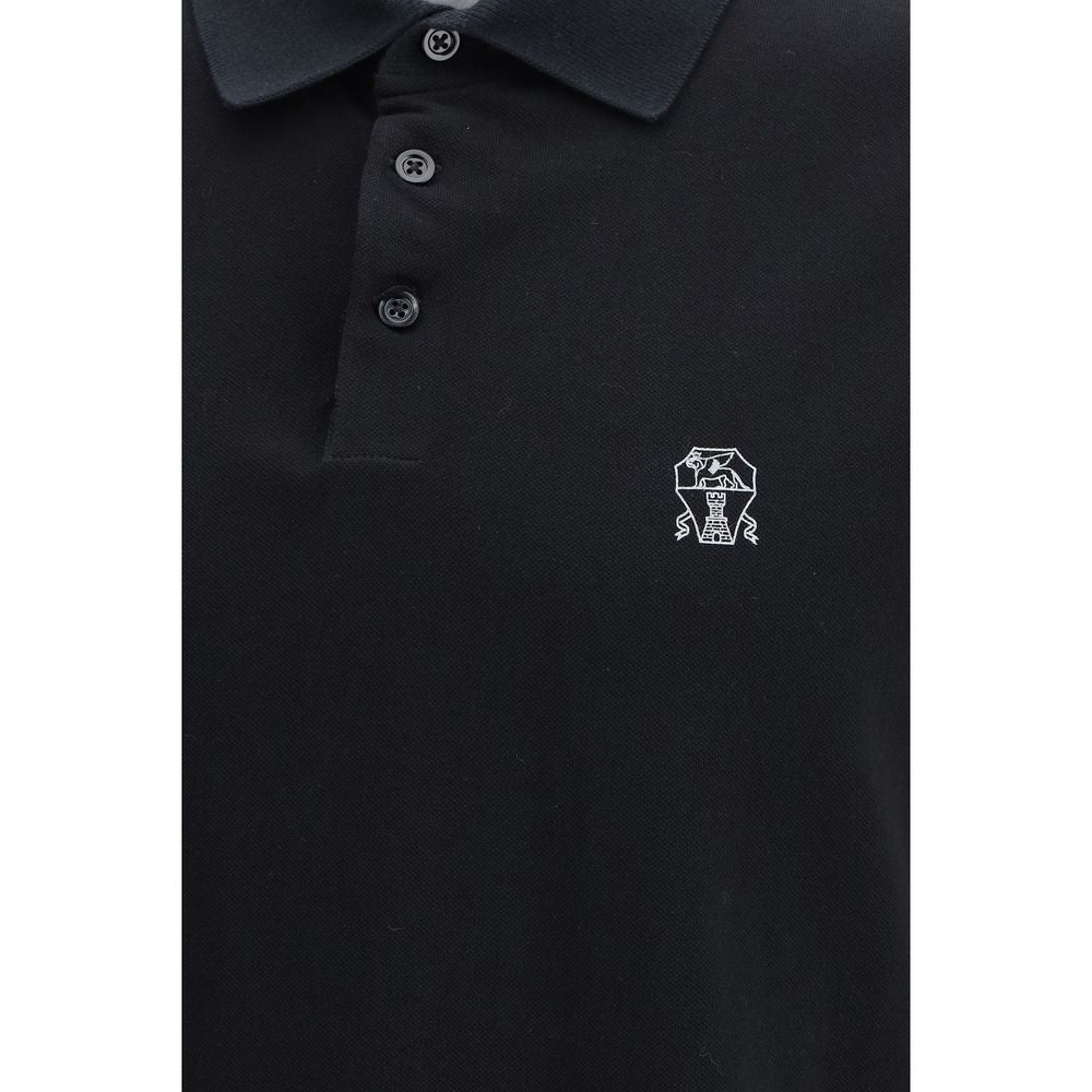 Brunello Cucinelli Schwarzes Baumwollhemd-3