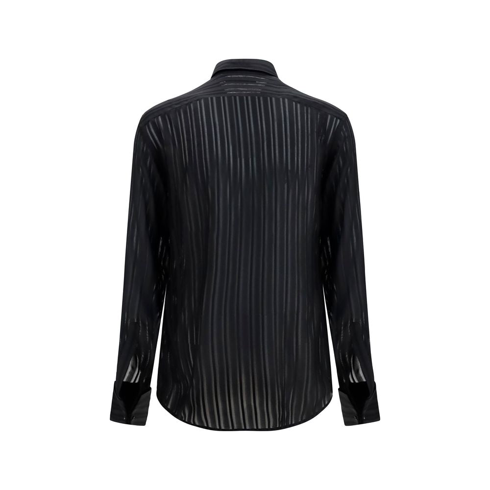 Gucci Schwarzes Seidenhemd-2