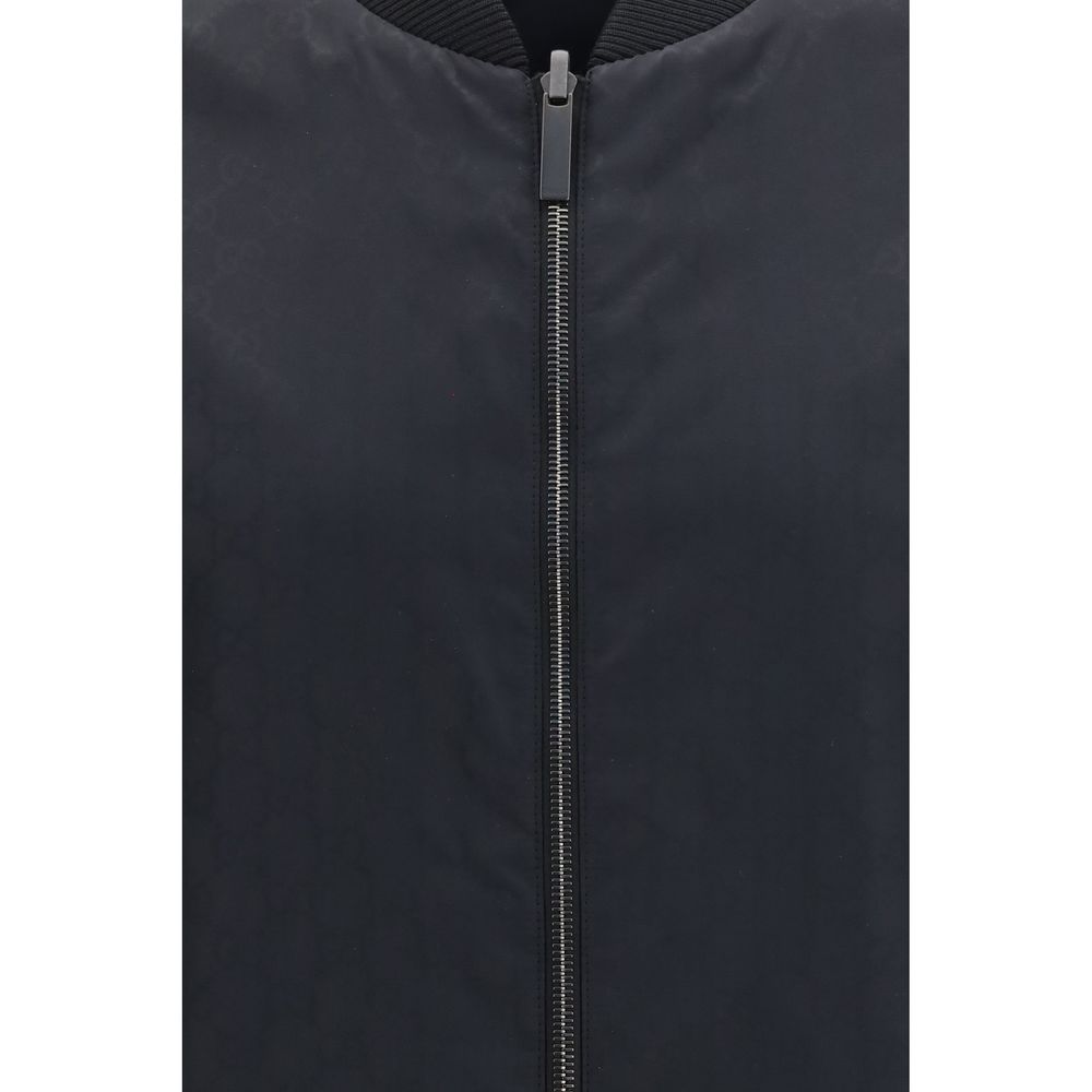 Gucci Schwarzer Bomber aus Polyamid-3
