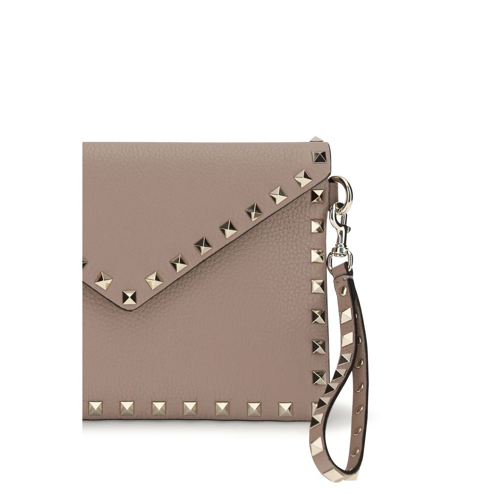 Valentino Garavani Beige Calf Leather Bos Taurus Wallet-3