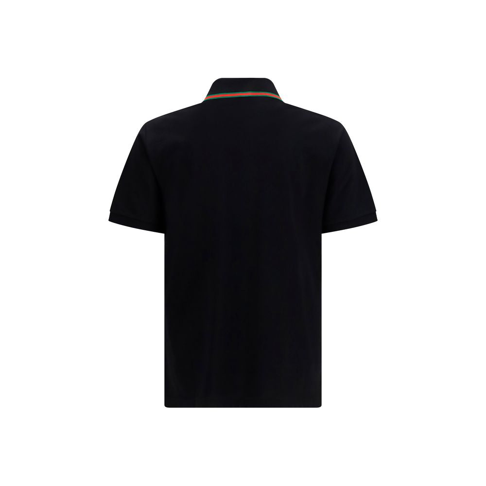 Gucci Schwarzes Baumwoll-Poloshirt-2