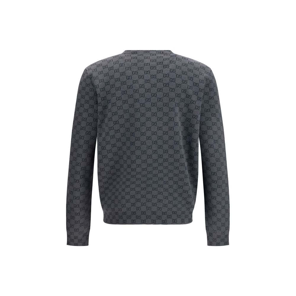 Gucci Grauer Woll Cardigan Ovis Aries-2