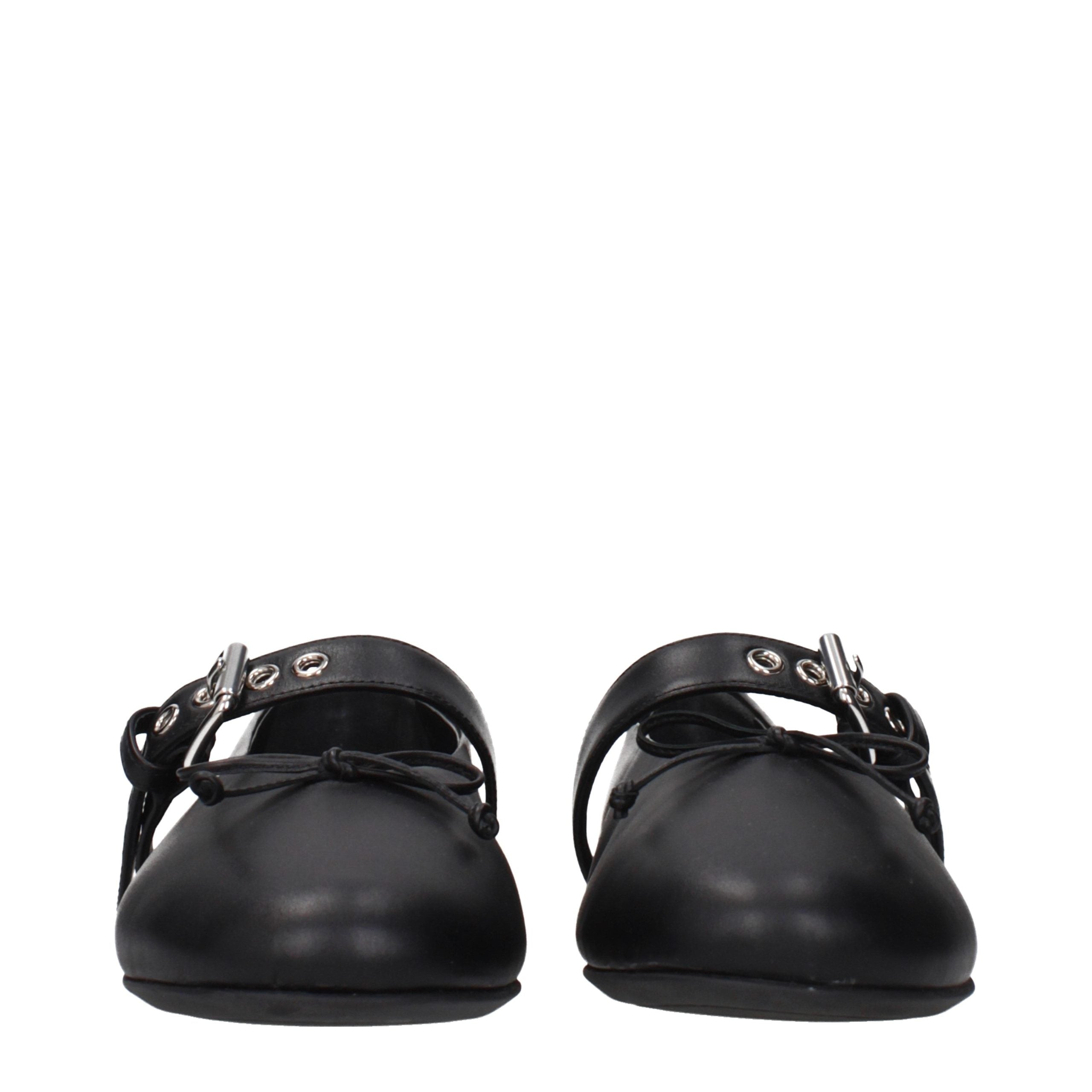 Miu Miu Schwarze Ballerinas aus Leder-3