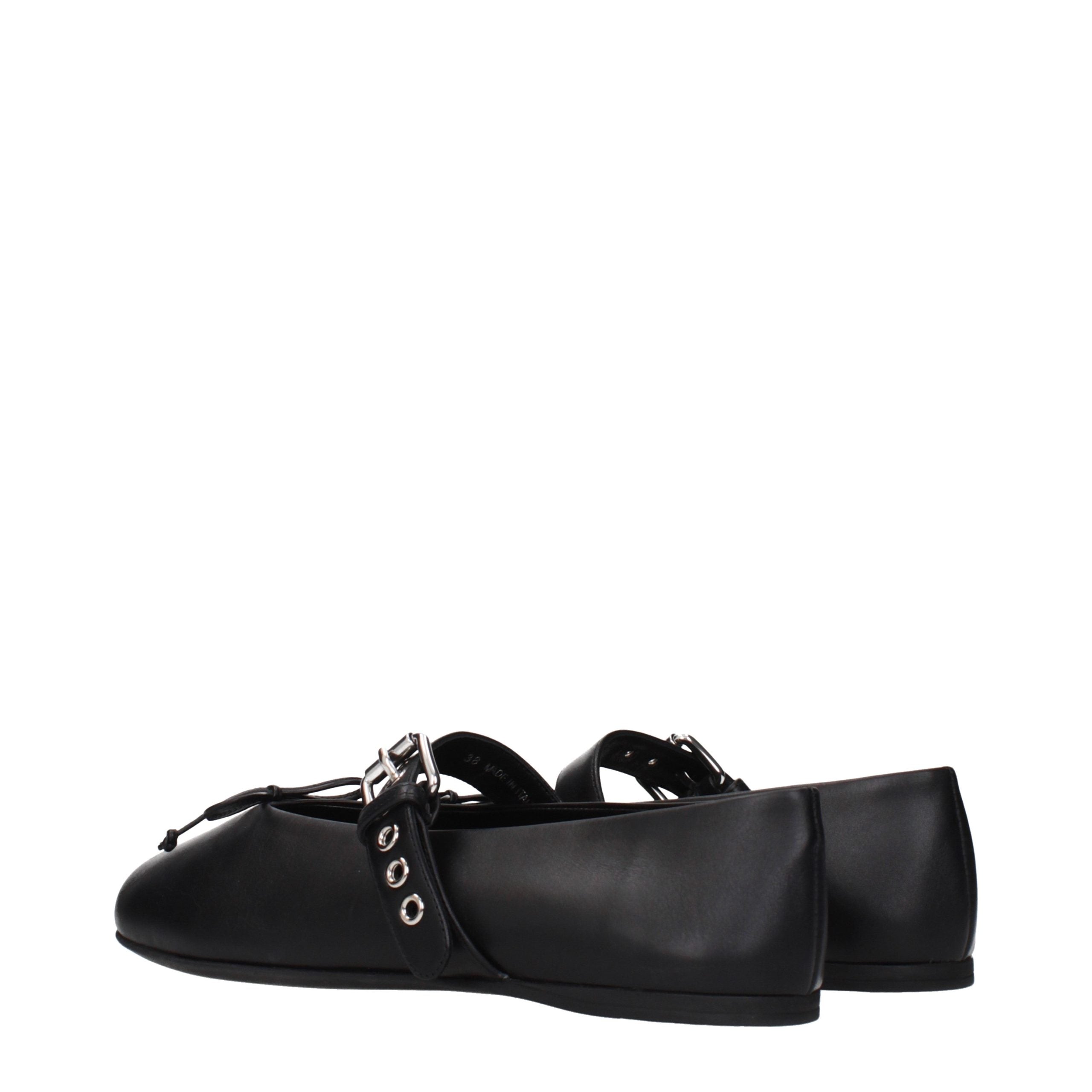 Miu Miu Schwarze Ballerinas aus Leder-4