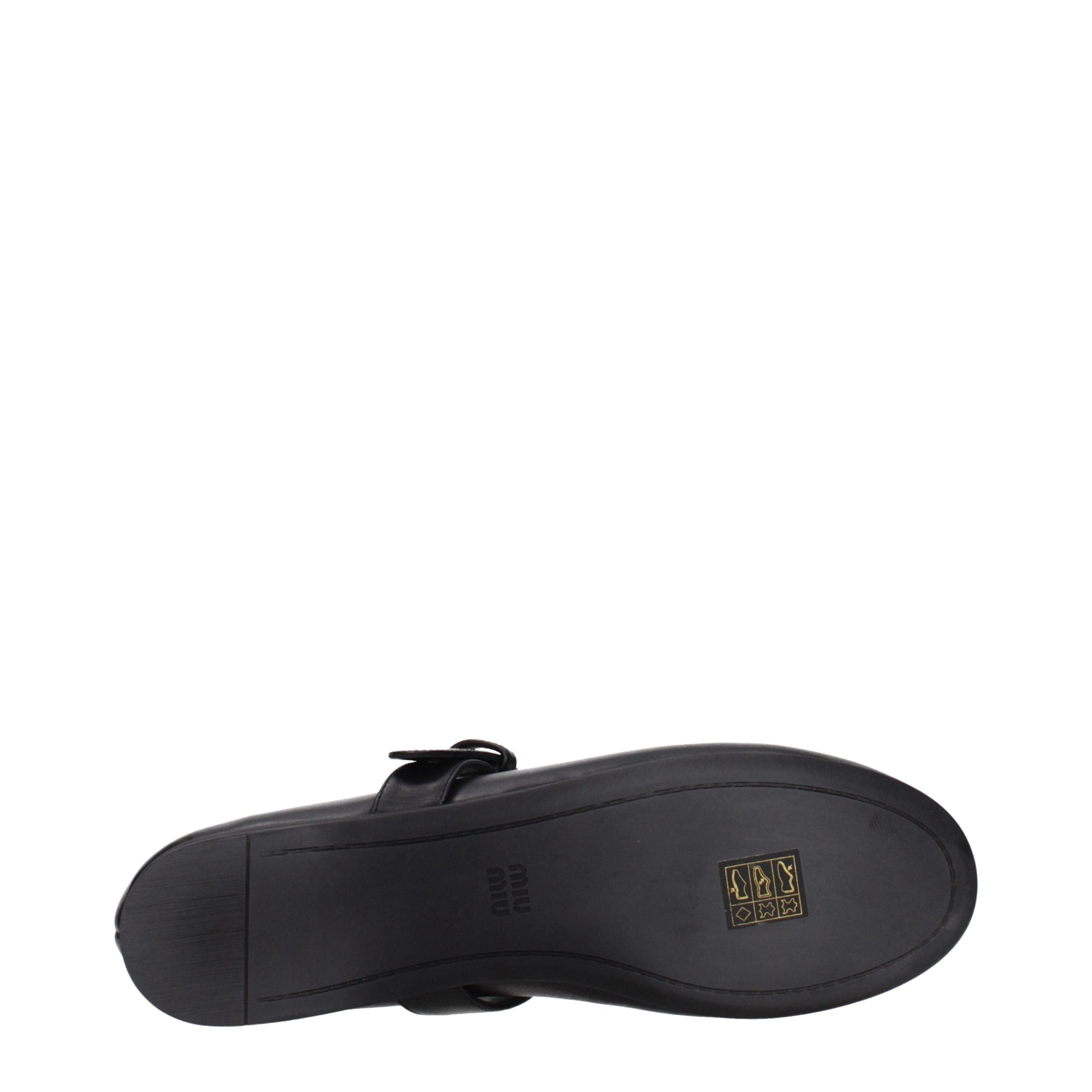 Miu Miu Schwarze Ballerinas aus Leder-5