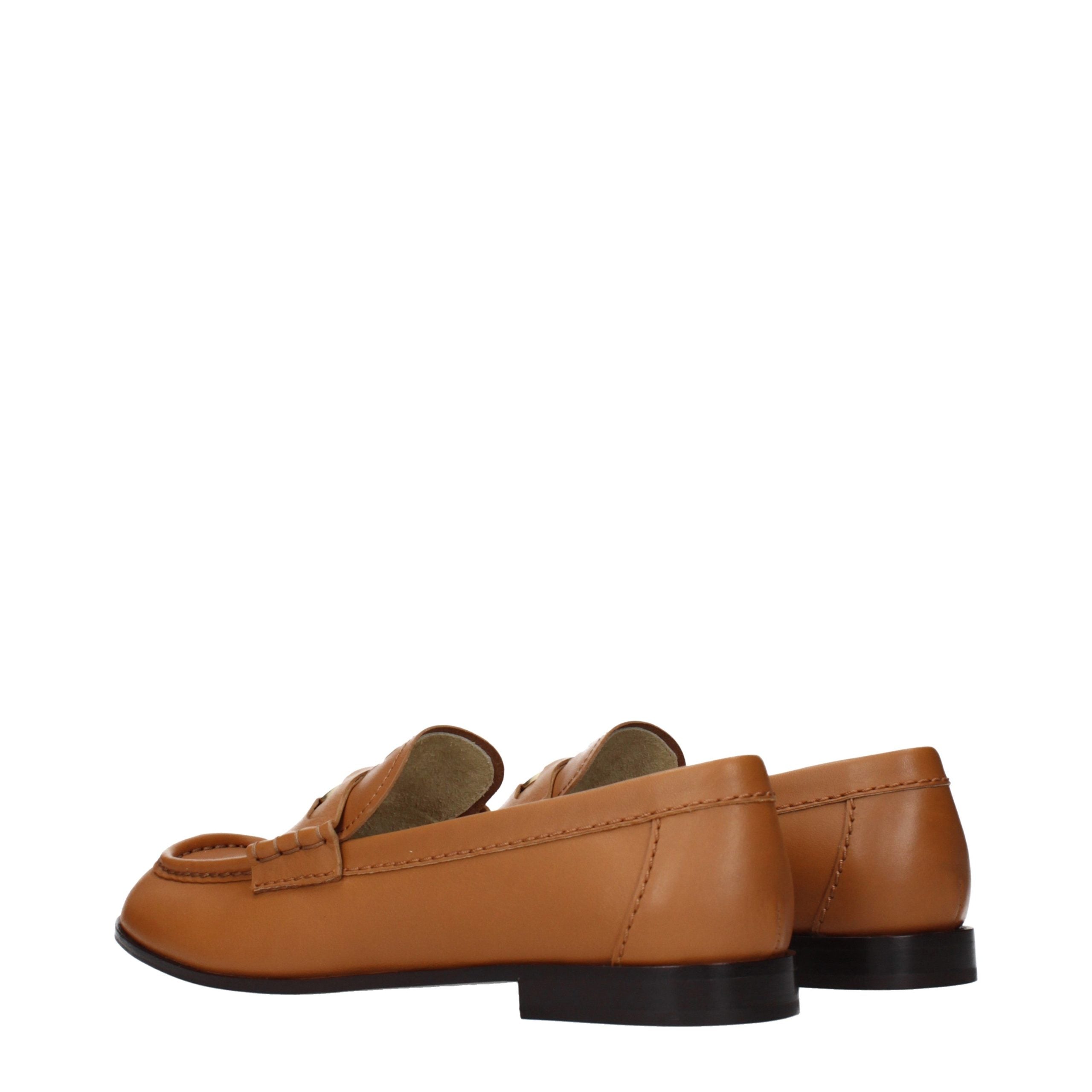 Miu Miu Braune Loafer aus Leder zum Hineinschlüpfen-4