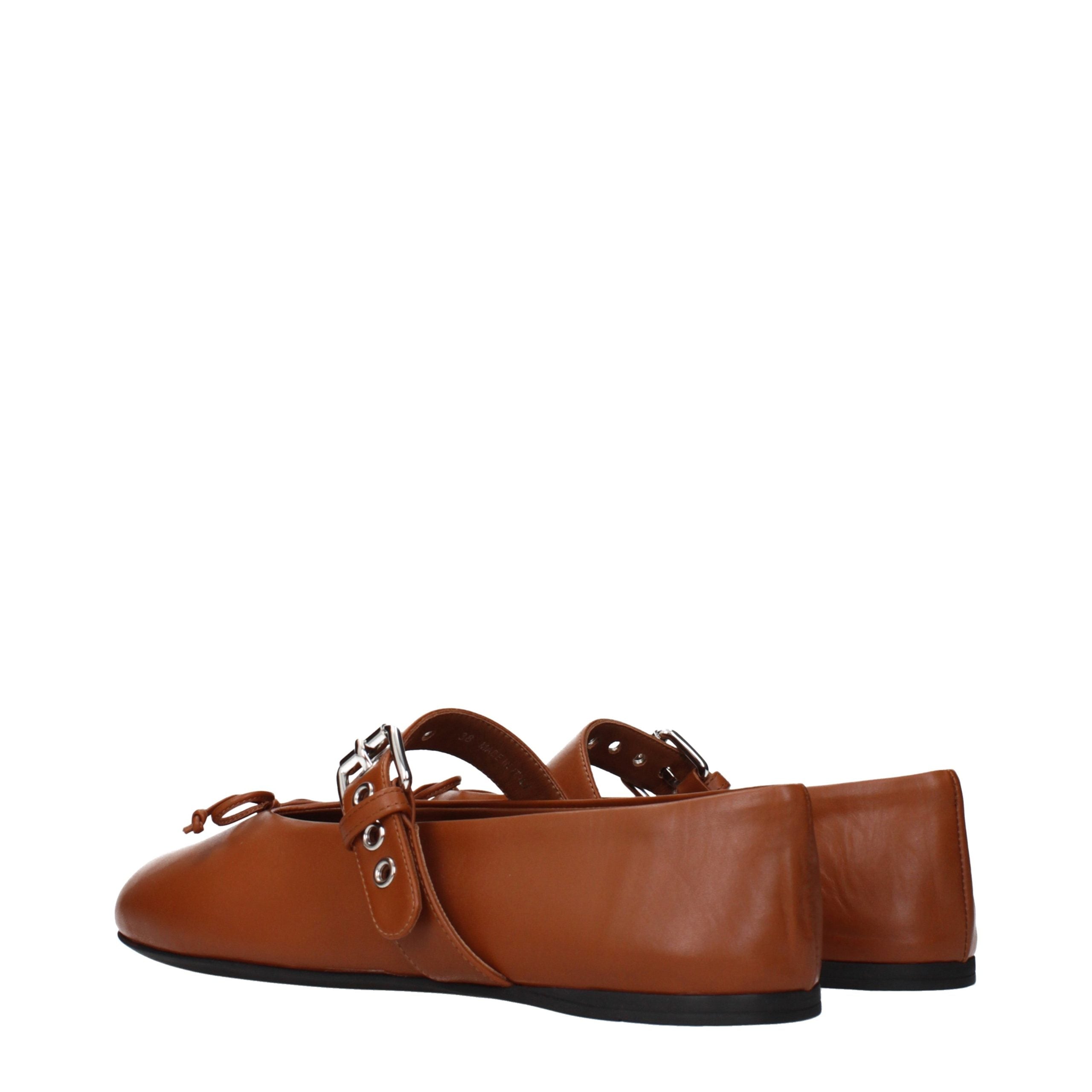 Miu Miu Ballerinas aus braunem Leder-4