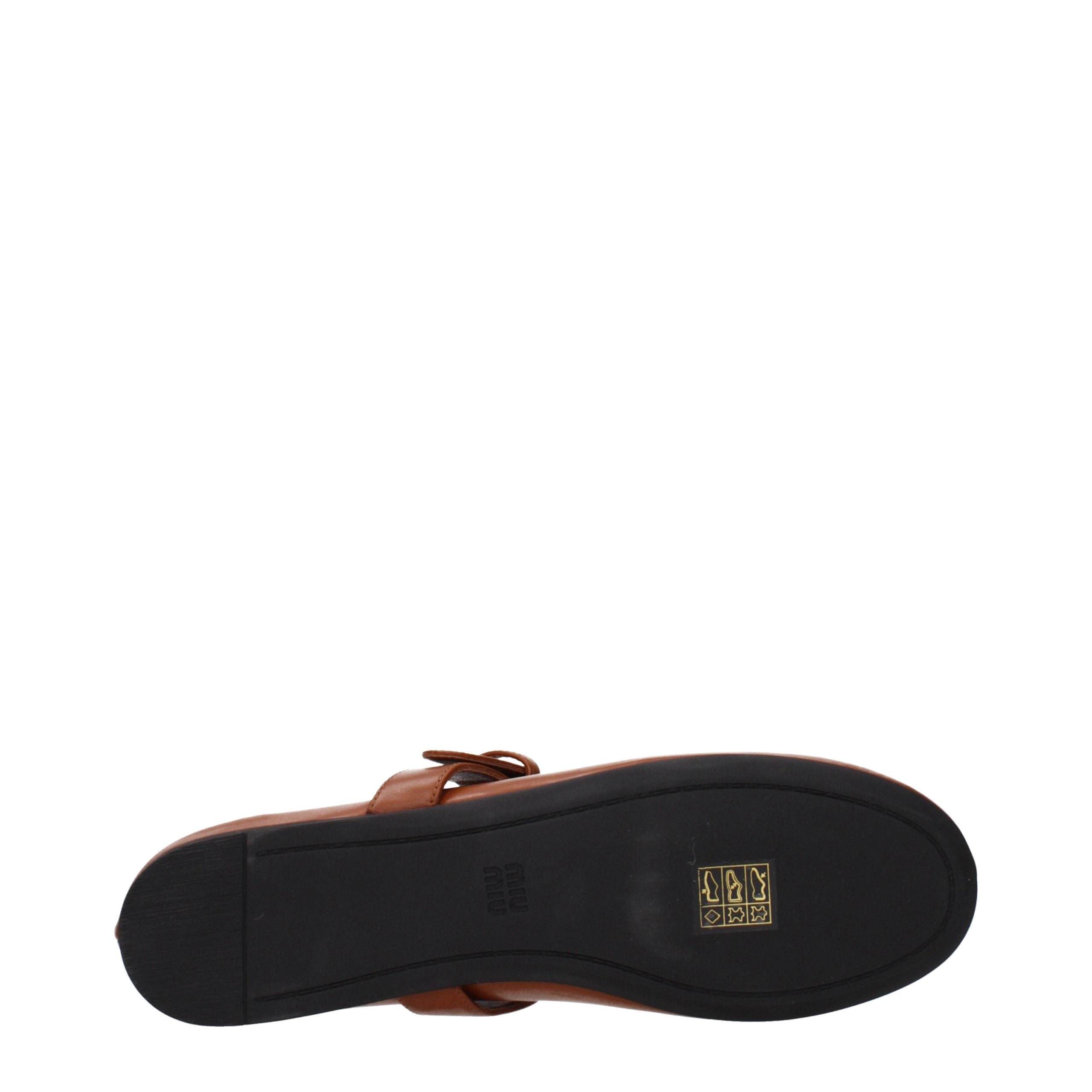 Miu Miu Ballerinas aus braunem Leder-5