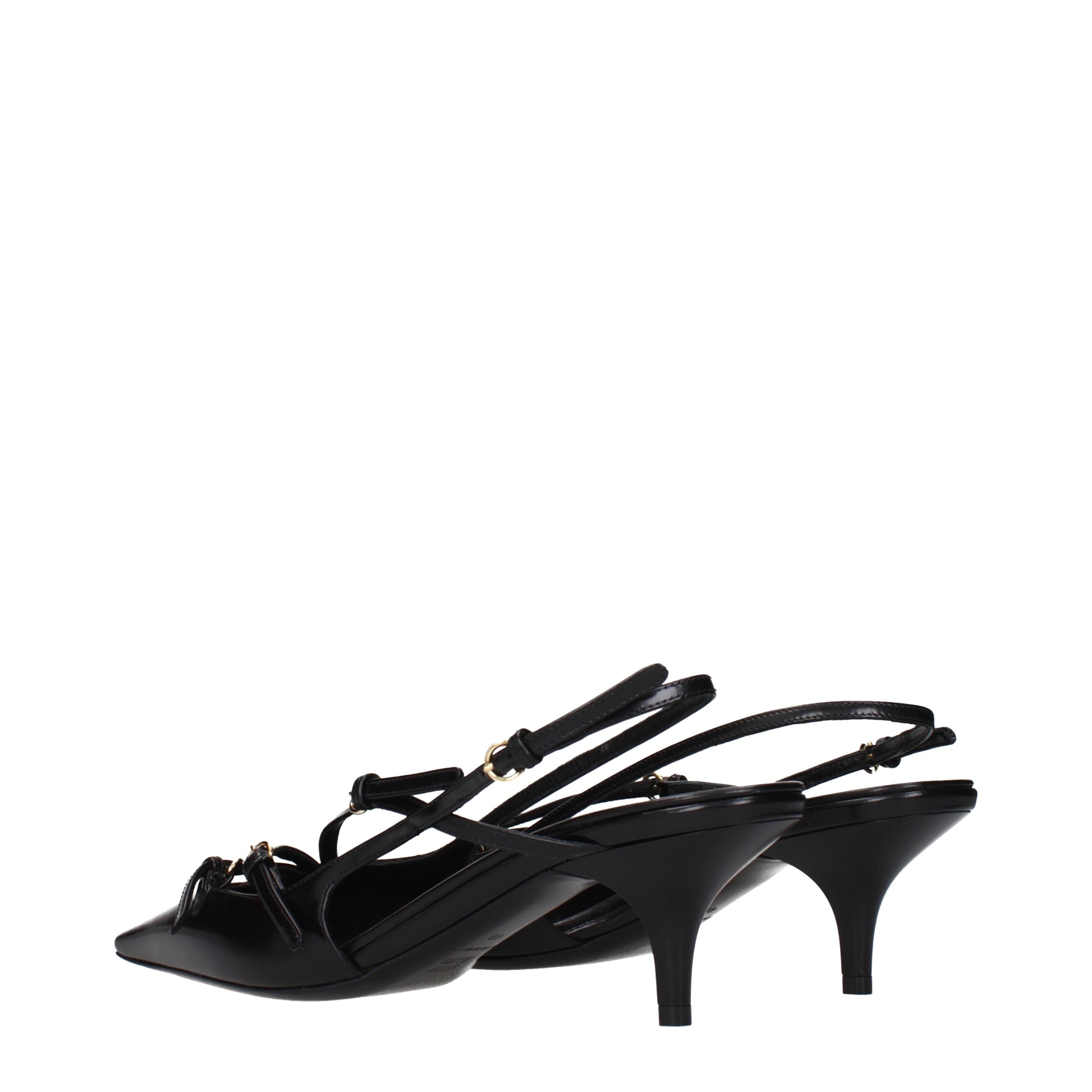 Miu Miu Schwarze Leder Pumps mit hohem Absatz-4