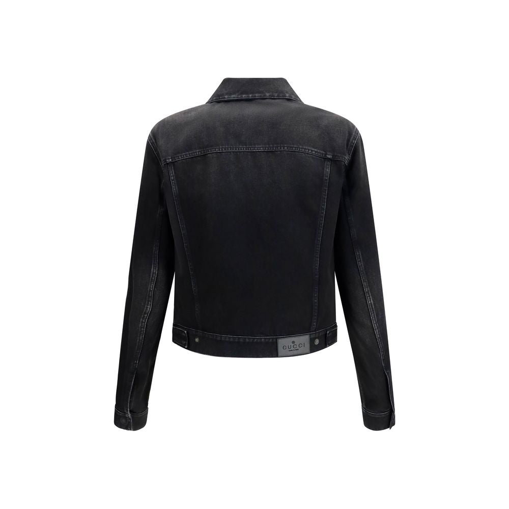 Gucci Blaue Jeansjacke aus Baumwolle-2