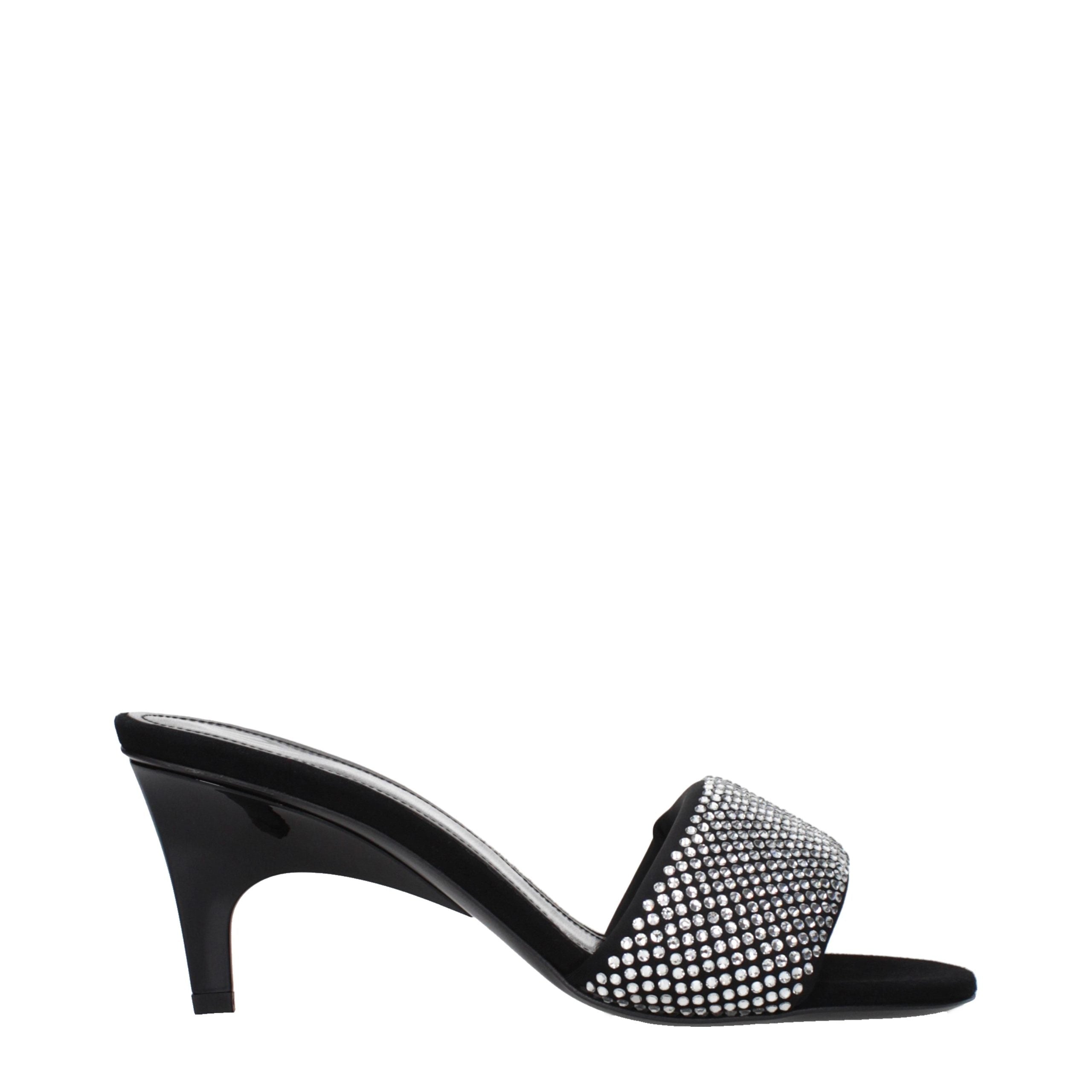 Prada Schwarze Sandalen mit Stiletto-Absatz aus Stoff