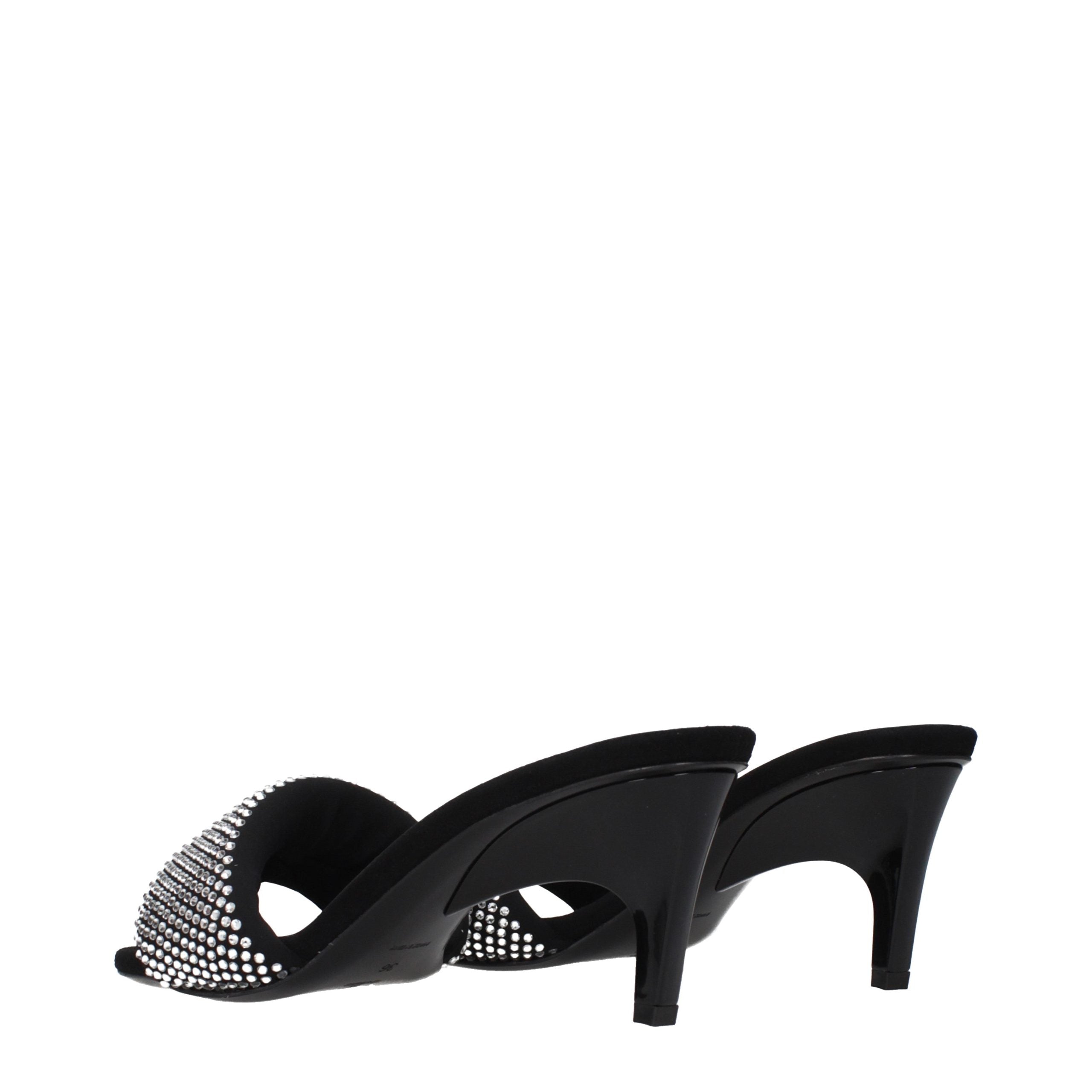 Prada Schwarze Sandalen mit Stiletto-Absatz aus Stoff-4