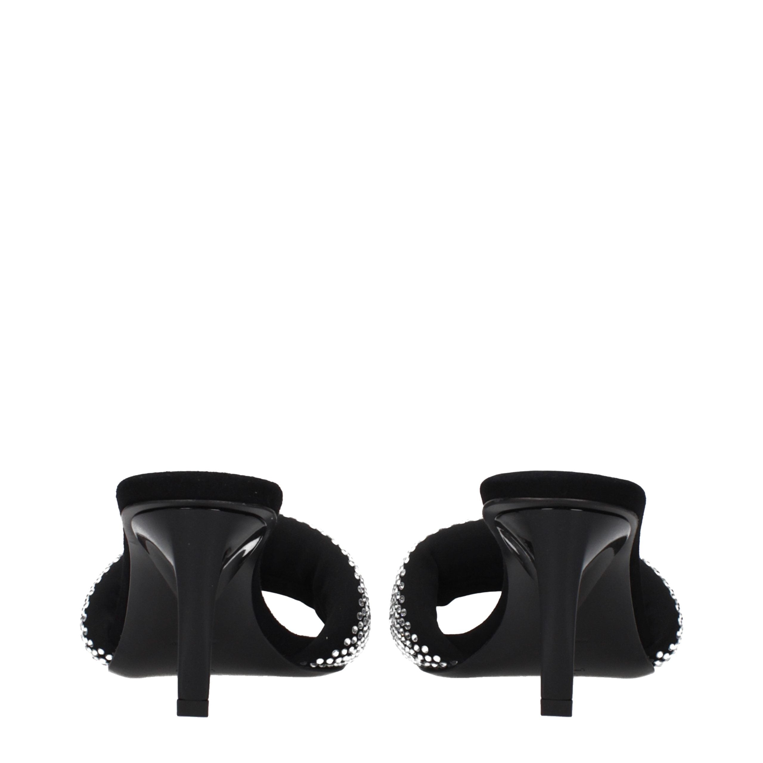 Prada Schwarze Sandalen mit Stiletto-Absatz aus Stoff-5