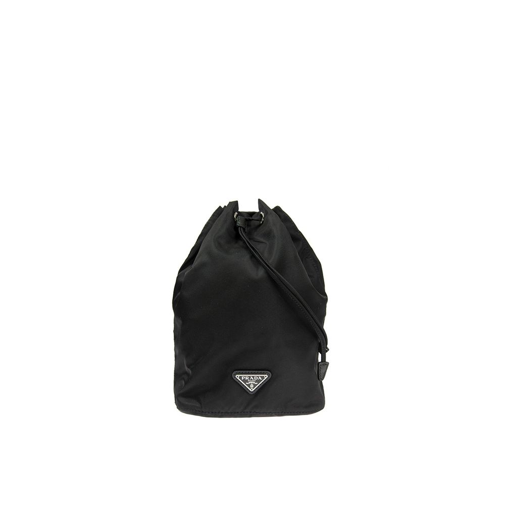 Prada Schwarze Nylon-Handtasche-1