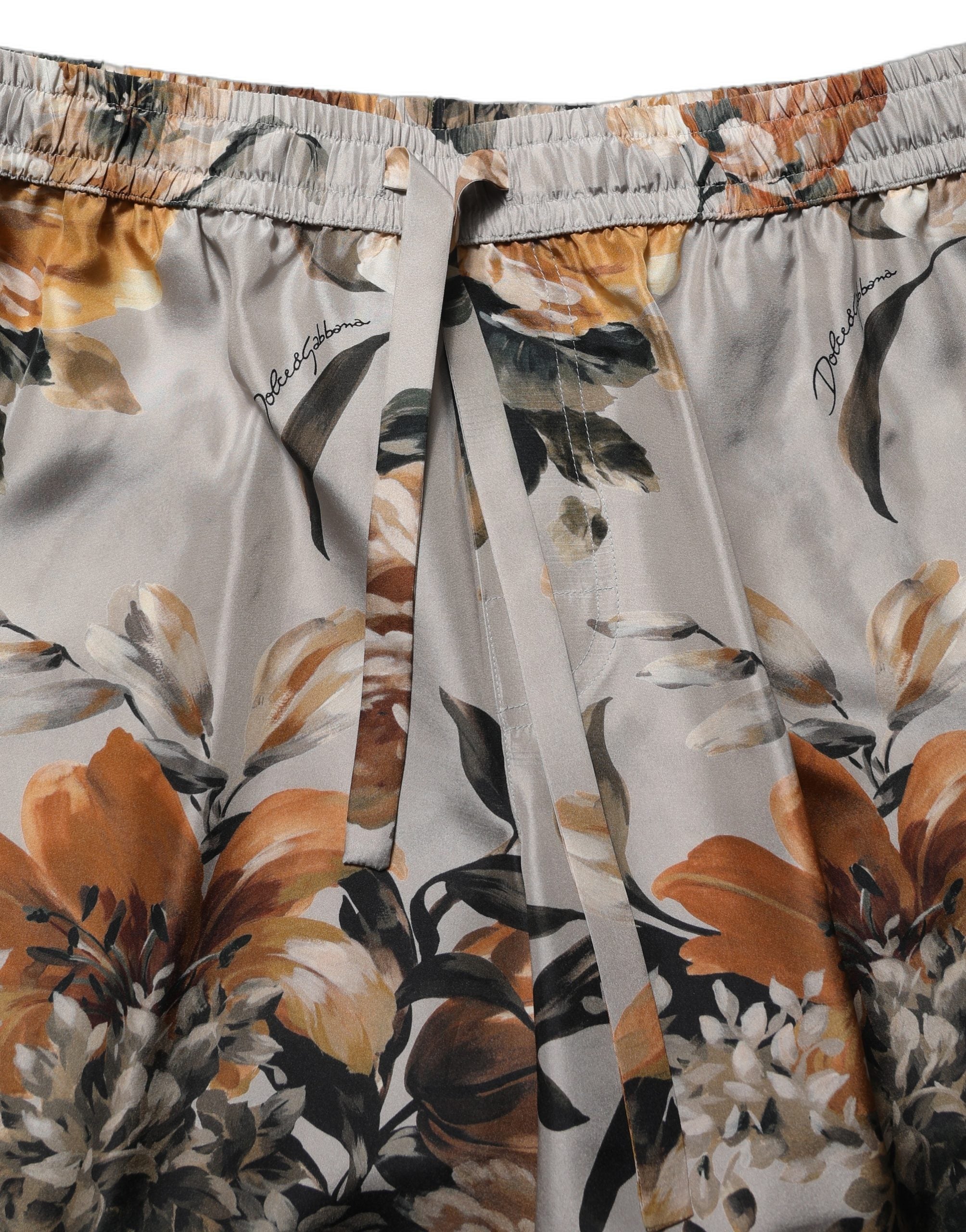 Dolce & Gabbana Beige Blumenprint Seiden-Bermudashorts für Herren-3