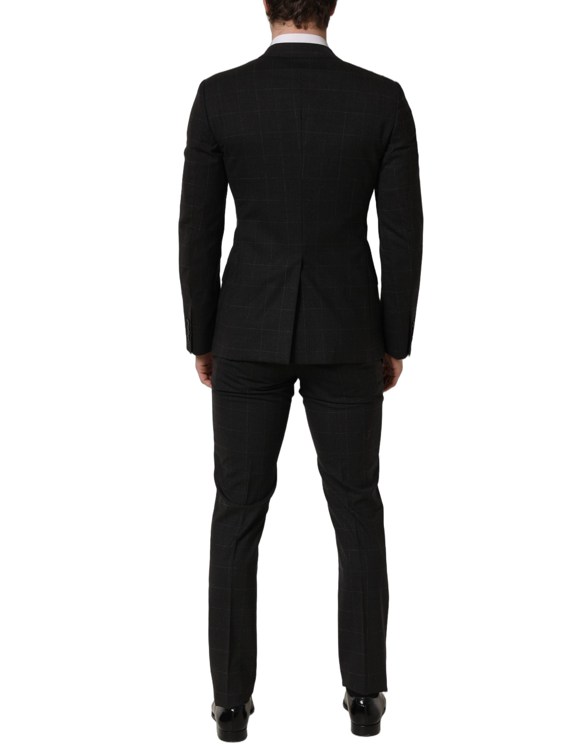 Dolce & Gabbana Schwarzer Woll-Anzug im Slim Fit für Herren, 2-teilig-5