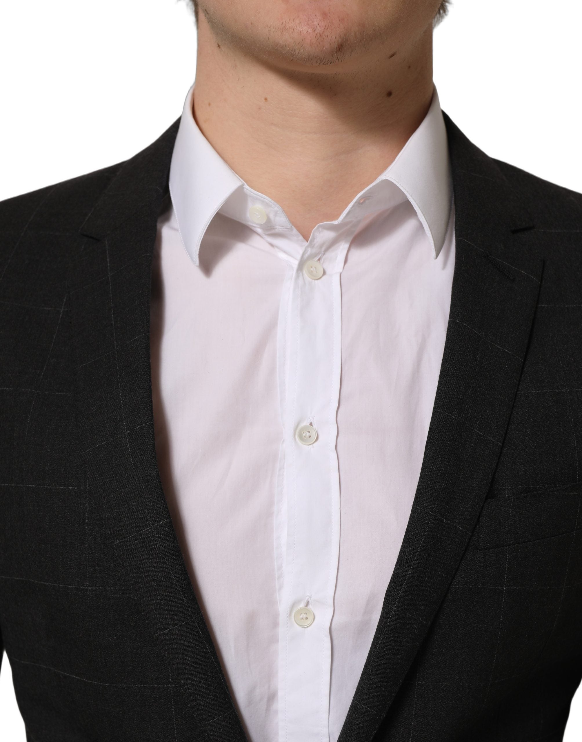 Dolce & Gabbana Schwarzer Woll-Anzug im Slim Fit für Herren, 2-teilig-6