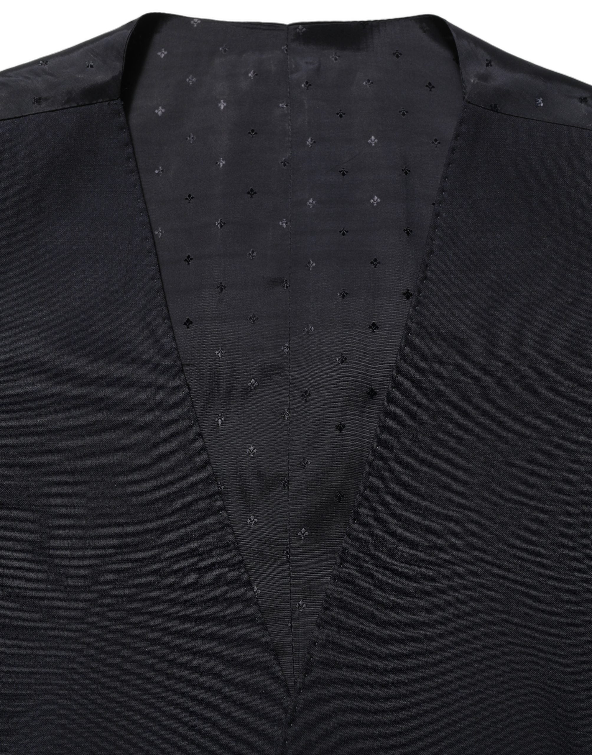 Dolce & Gabbana Schwarzer Woll-Anzug im Slim Fit-Stil, 3-teilig für Herren-4