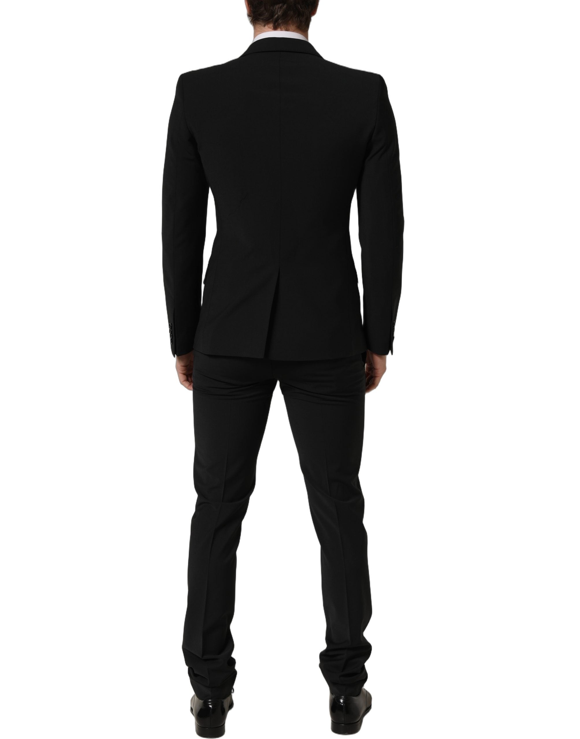Dolce & Gabbana Schwarzer Woll-Anzug im Slim Fit für Herren, 2-teilig-5