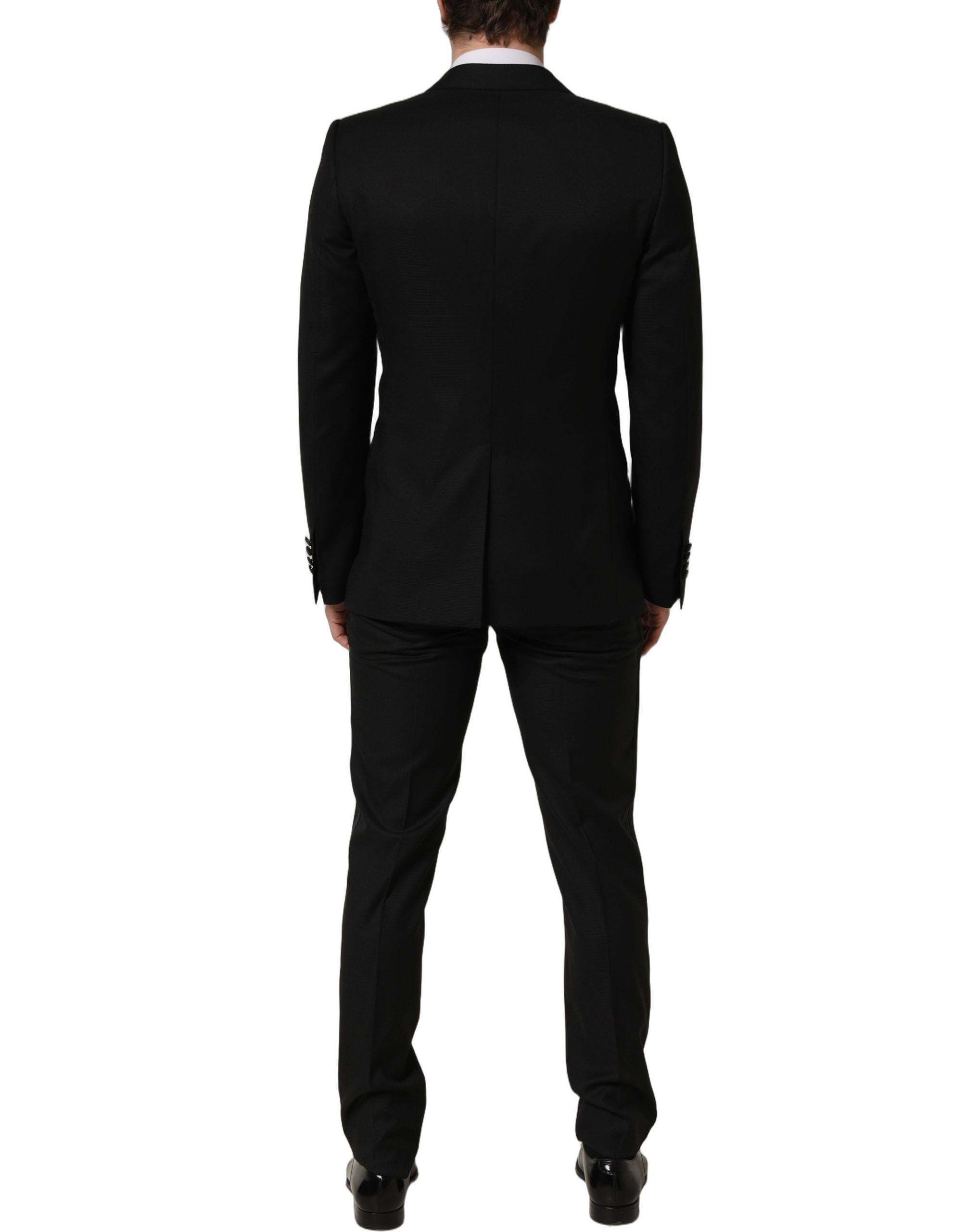 Dolce & Gabbana Schwarzer MARTINI Slim Fit Anzug im 3-Teiler-Look-5