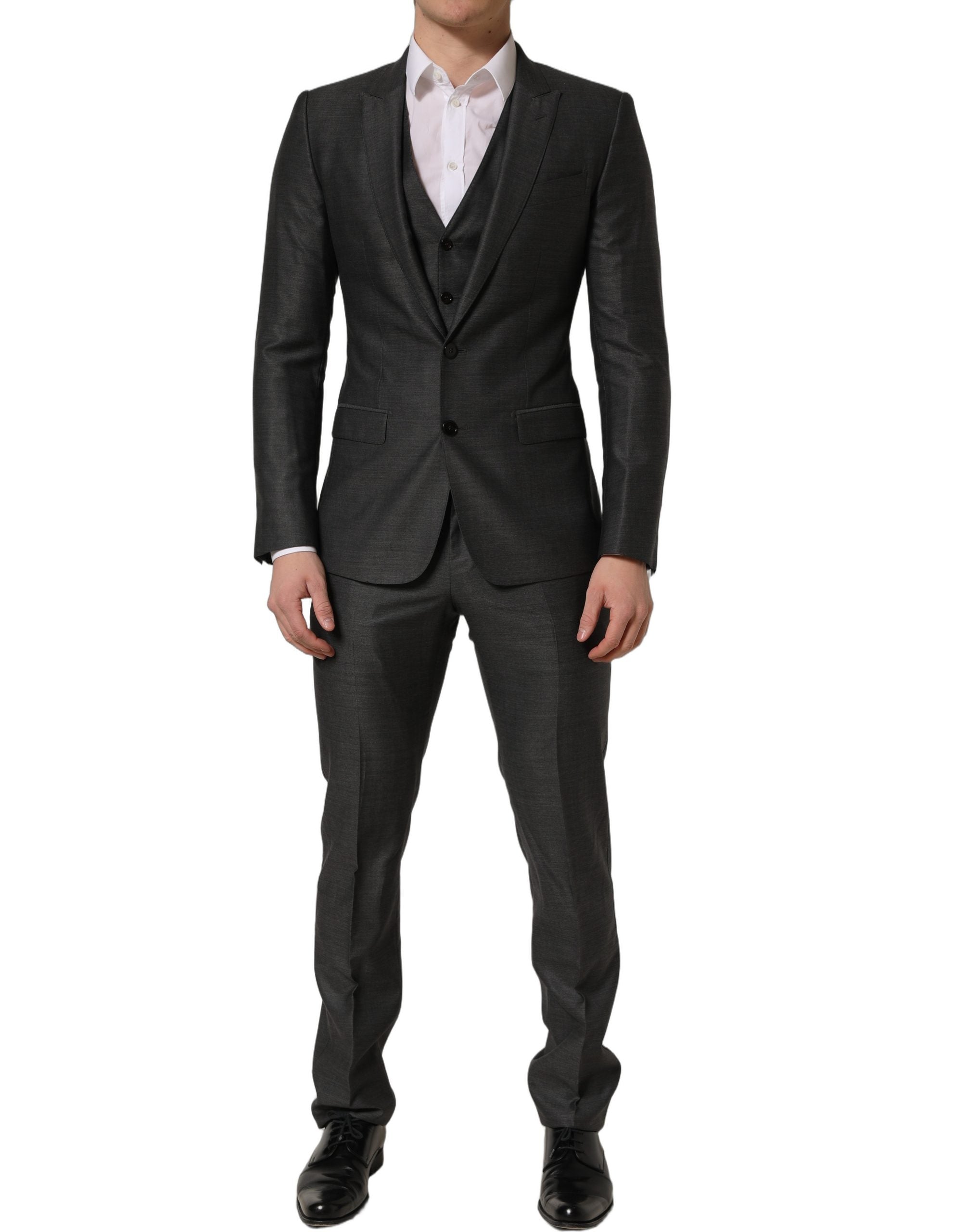 Dolce & Gabbana Grauer MARTINI Slim Fit Anzug im 3-Teiler-Look-2