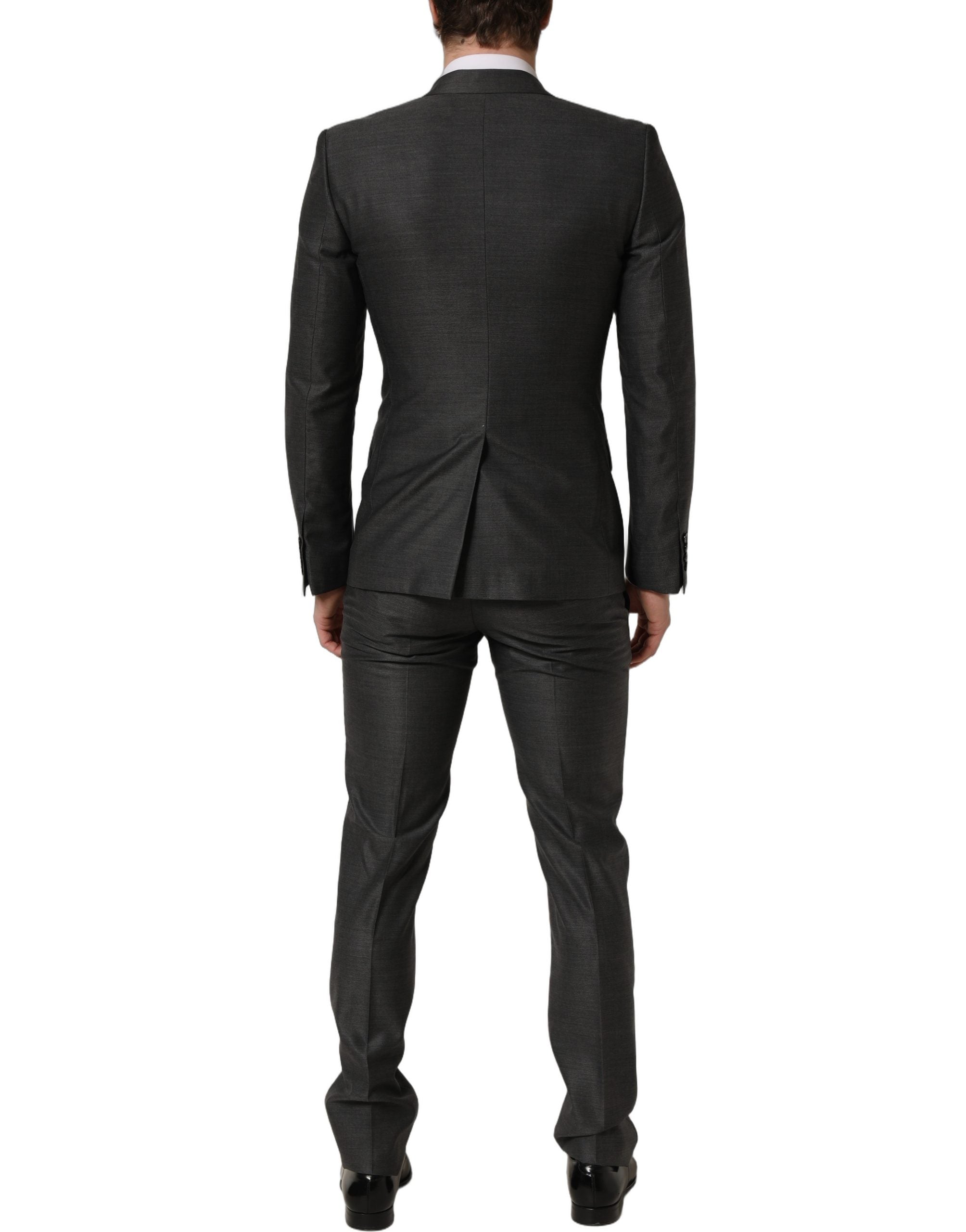 Dolce & Gabbana Grauer MARTINI Slim Fit Anzug im 3-Teiler-Look-5