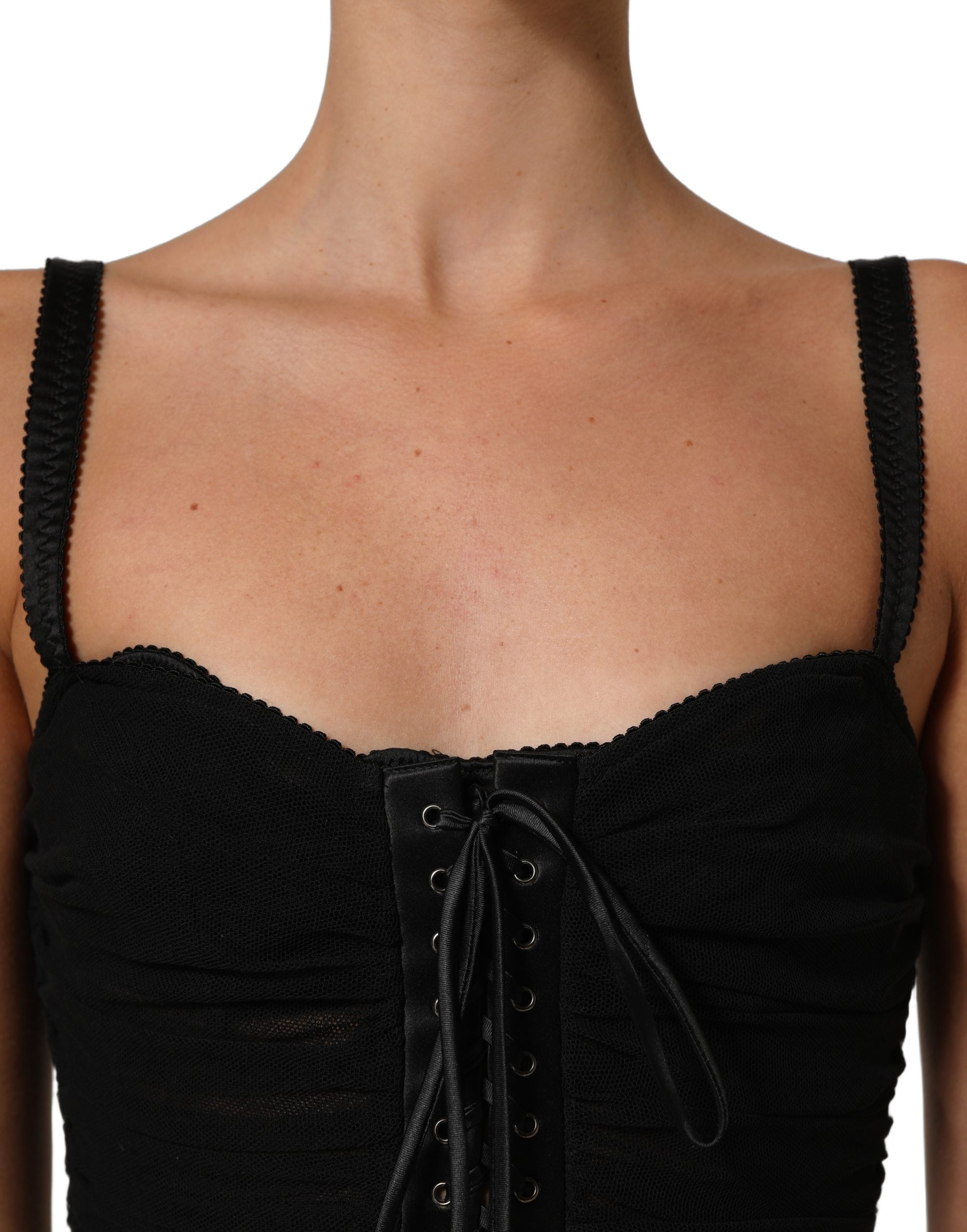 Dolce & Gabbana Schwarzes Bodycon Korsett-Mini-Kleid-6